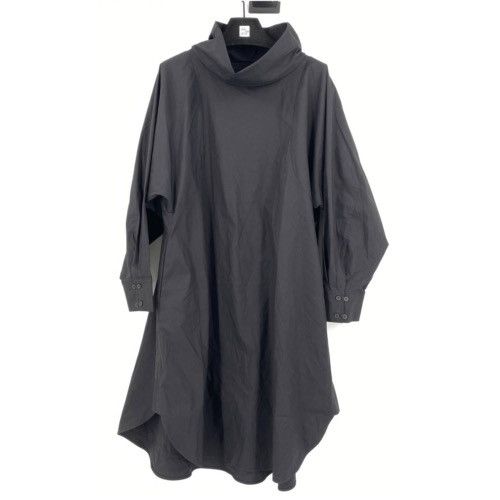Cos COS Black Voluminous StandCollar Oversized Drapey Midi Dress Size XL / US 12-14 / IT 48-50 - 1 Thumbnail