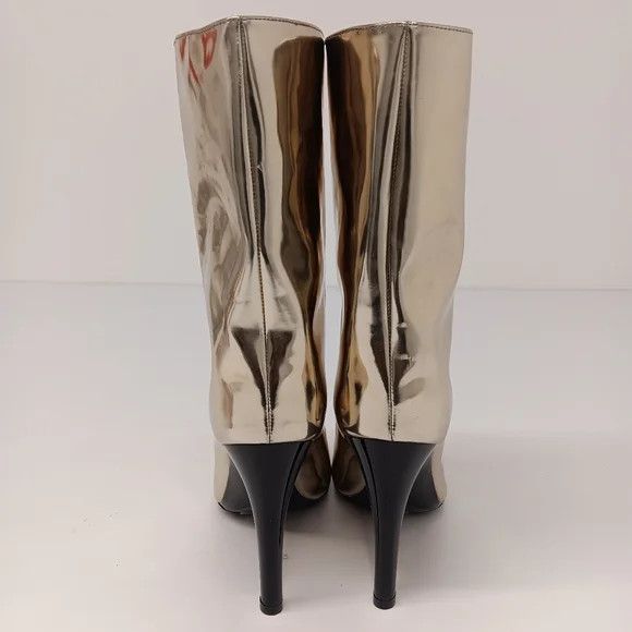 Jimmy Choo Jimmy Choo Cierra Metallic Cap-Toe Stiletto Booties - EU36.5 Size US 6.5 / IT 36.5 - 14 Thumbnail