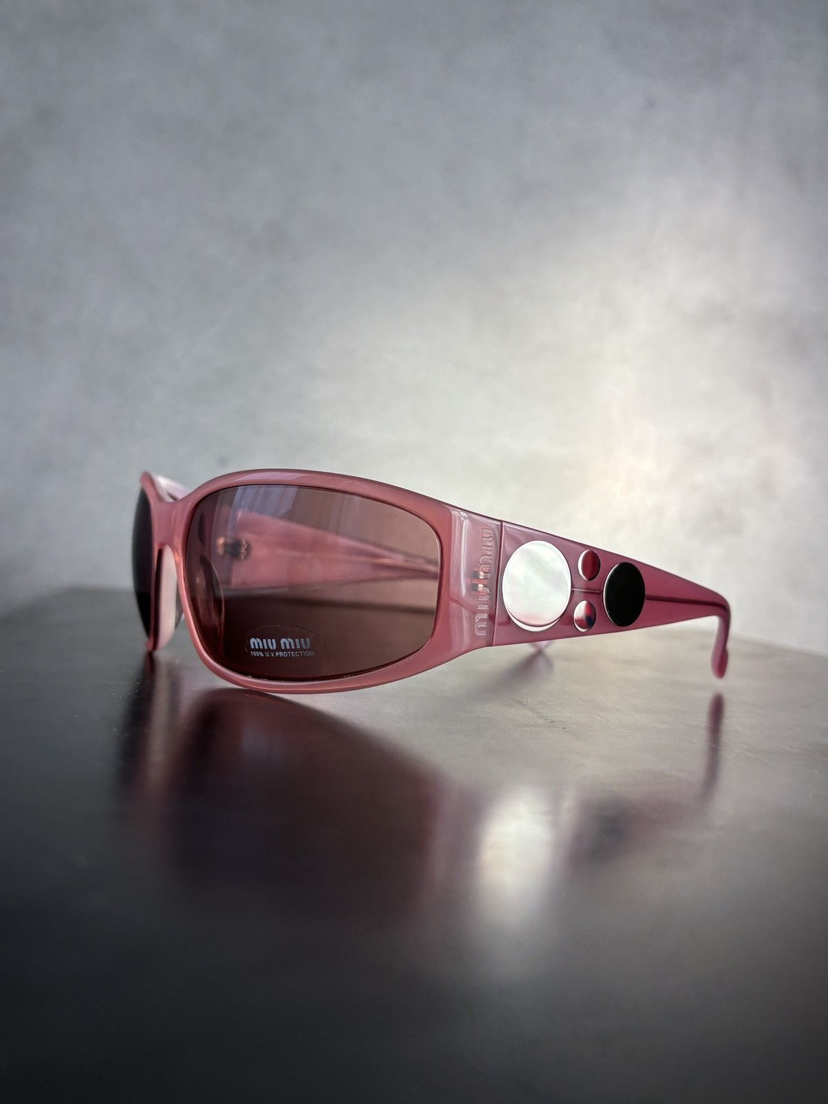 Vintage Miu Miu Sunglasses SMU 22E Y2K 2000s Sporty Circles