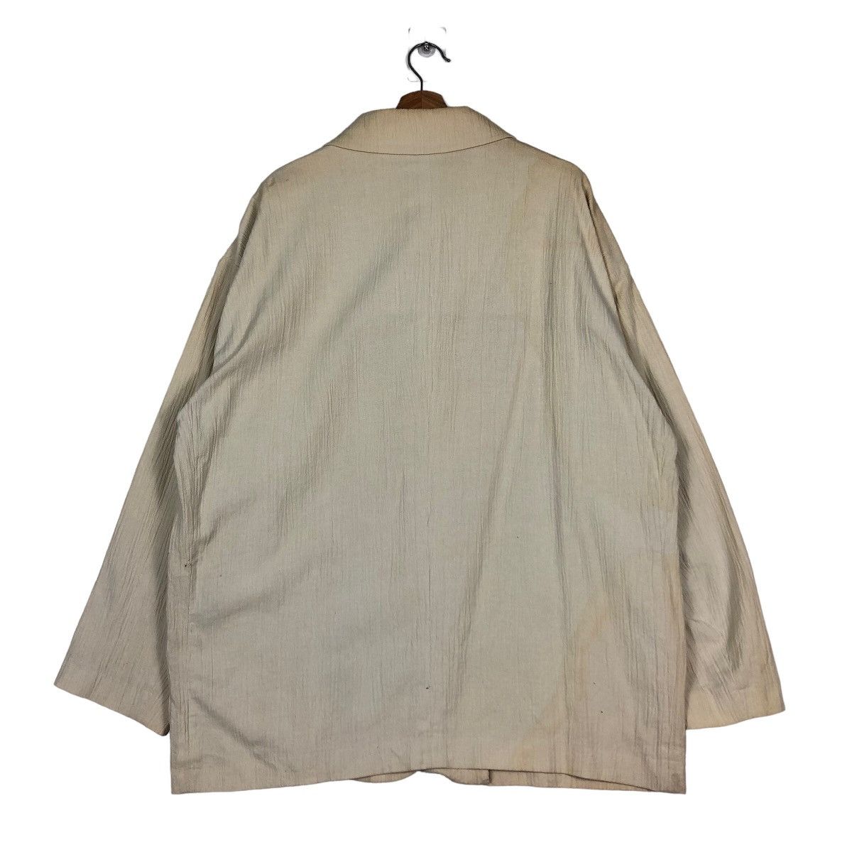 Issey Miyake 🔥Vintage Pleated Button Jacket Work Oversized Jun Men Japan Size US L / EU 52-54 / 3 - 8 Thumbnail
