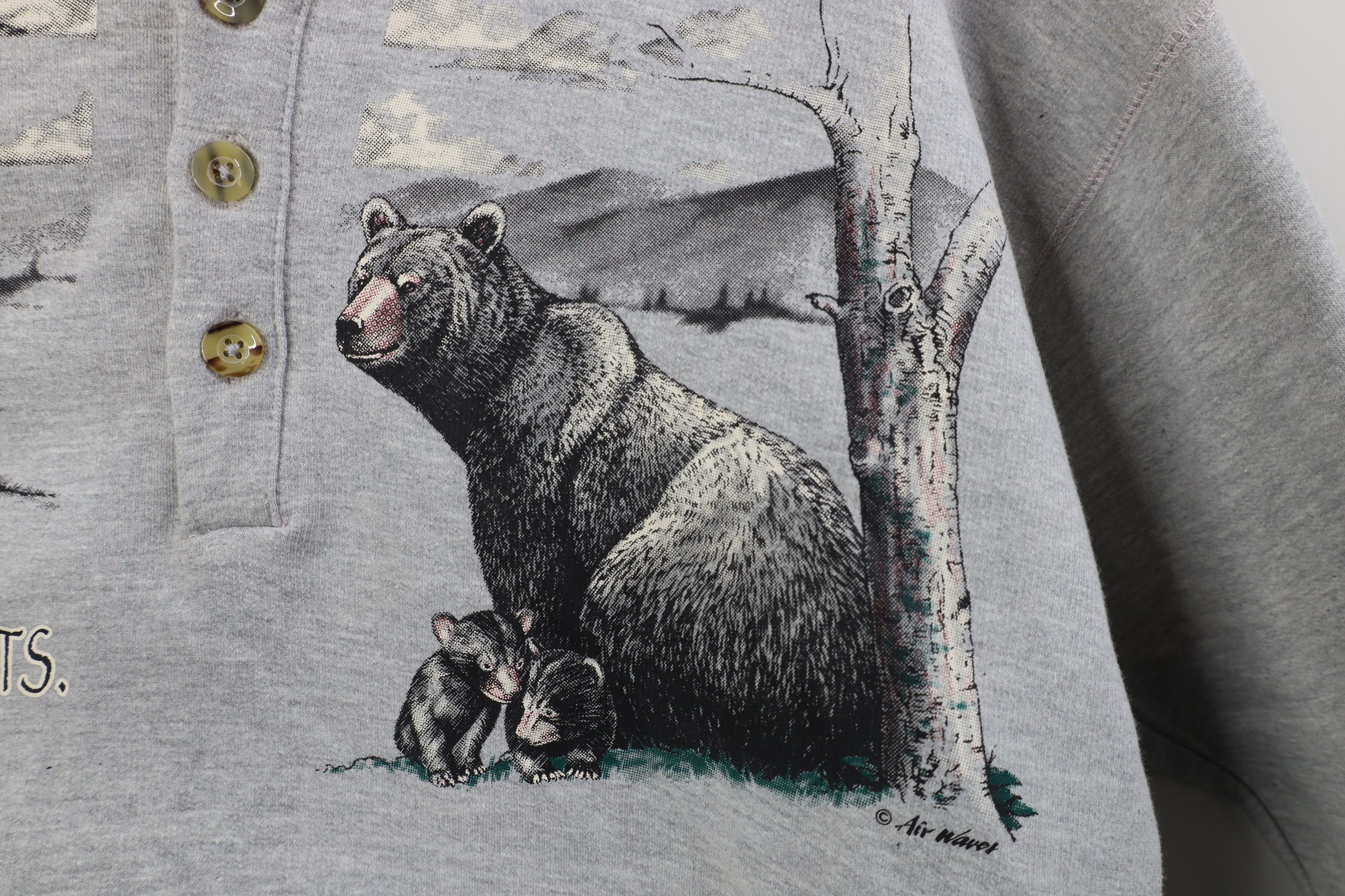 Vintage Vintage 90s Streetwear Mountains Bear Hoodie Sweatshirt Size US M / EU 48-50 / 2 - 5 Thumbnail