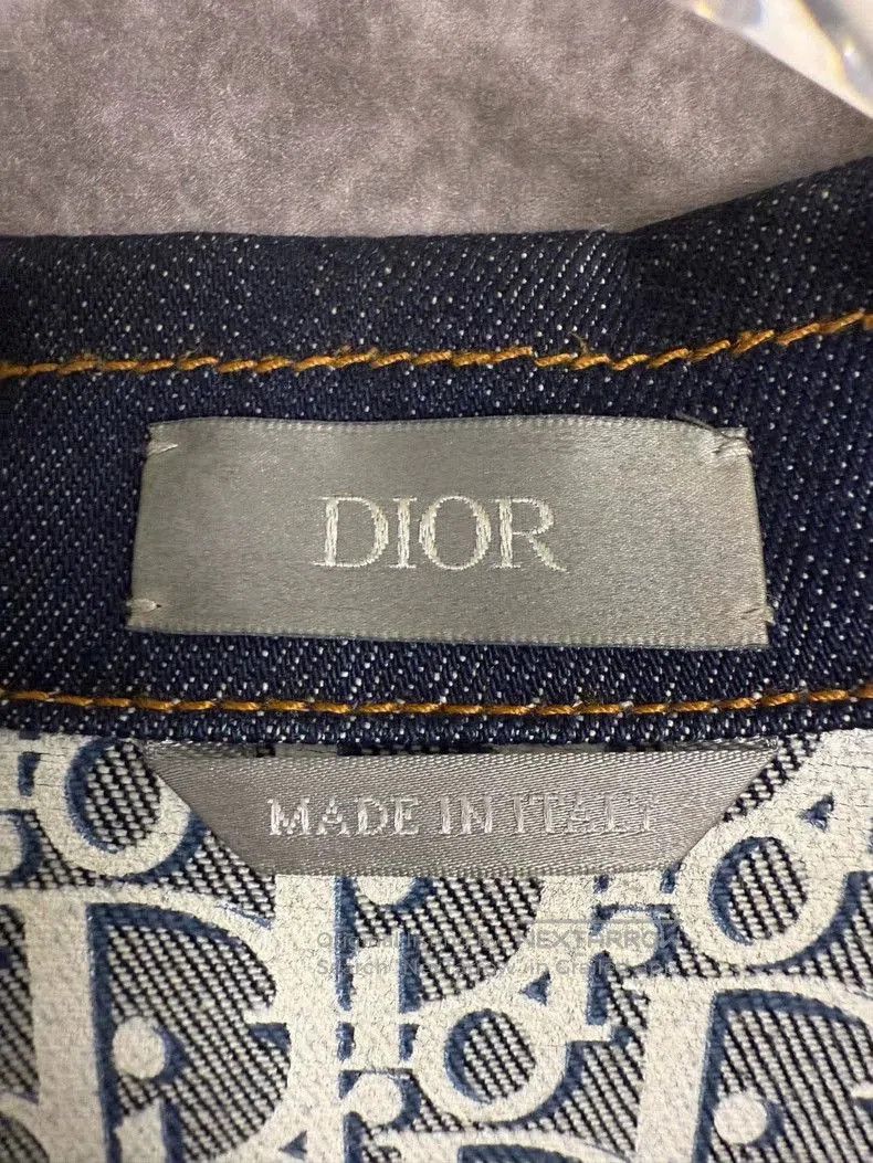 Dior Dior Denim Jacket with Printed Lining. Size US L / EU 52-54 / 3 - 3 Thumbnail