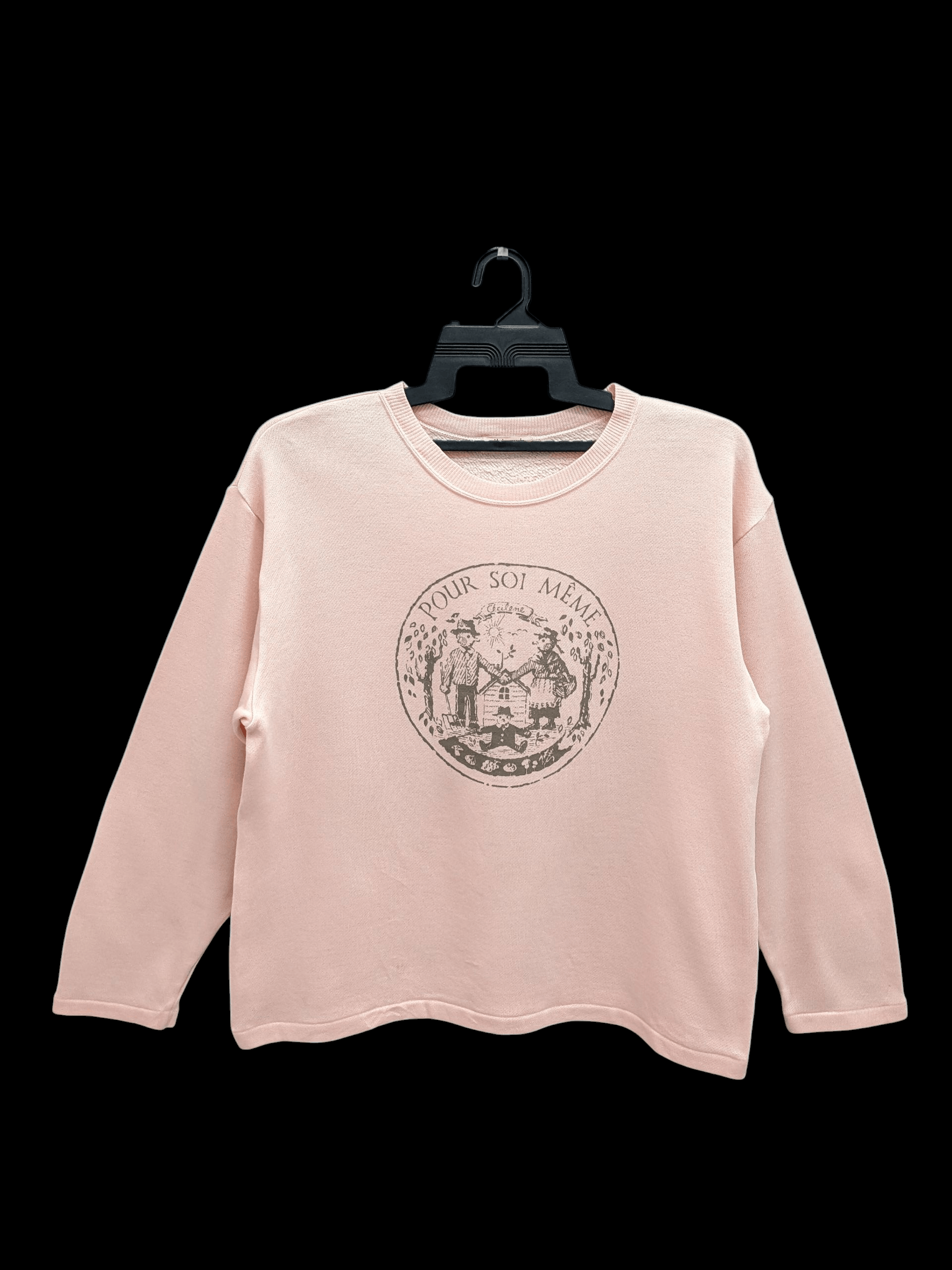 Japanese Brand Midori Yamanaka POUR SOI MÊME French SloganSweatshirt Size US L / EU 52-54 / 3 - 1 Thumbnail