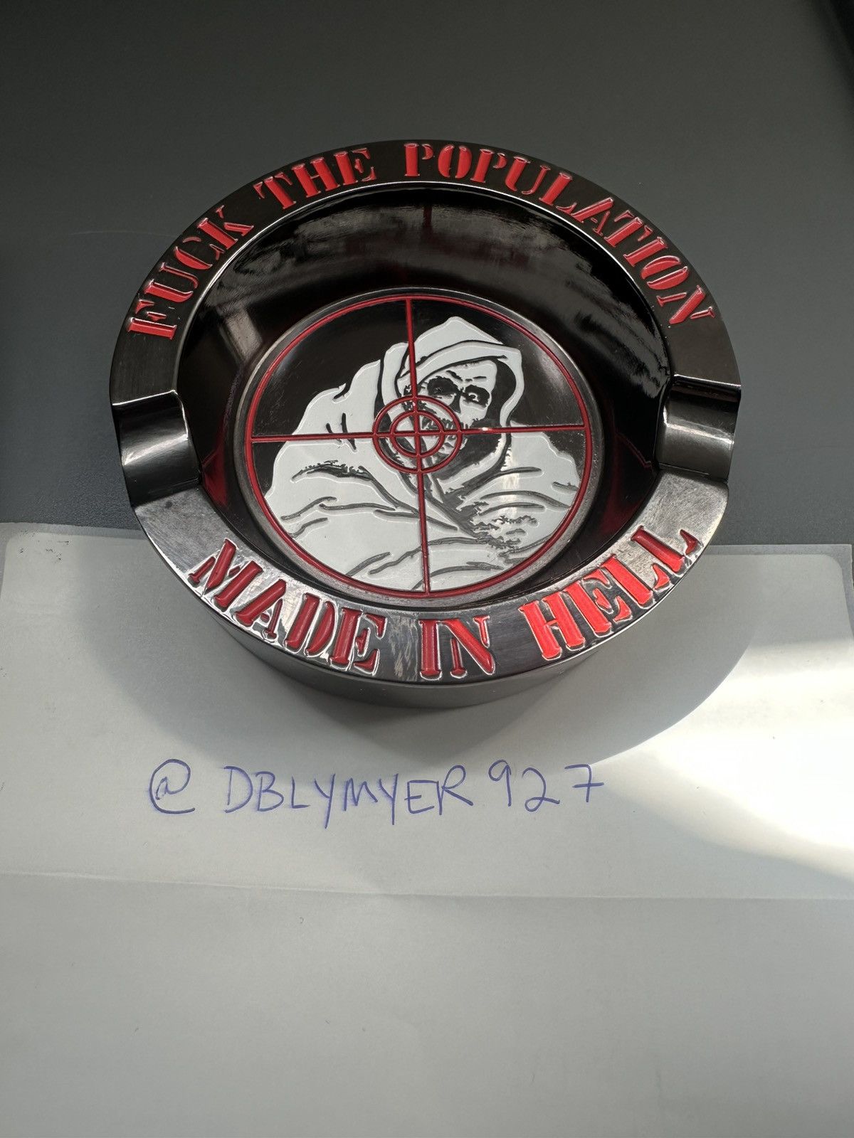 Fuck The Population FTP Reaper “Made in Hell” Ash Tray Size ONE SIZE - 1 Thumbnail