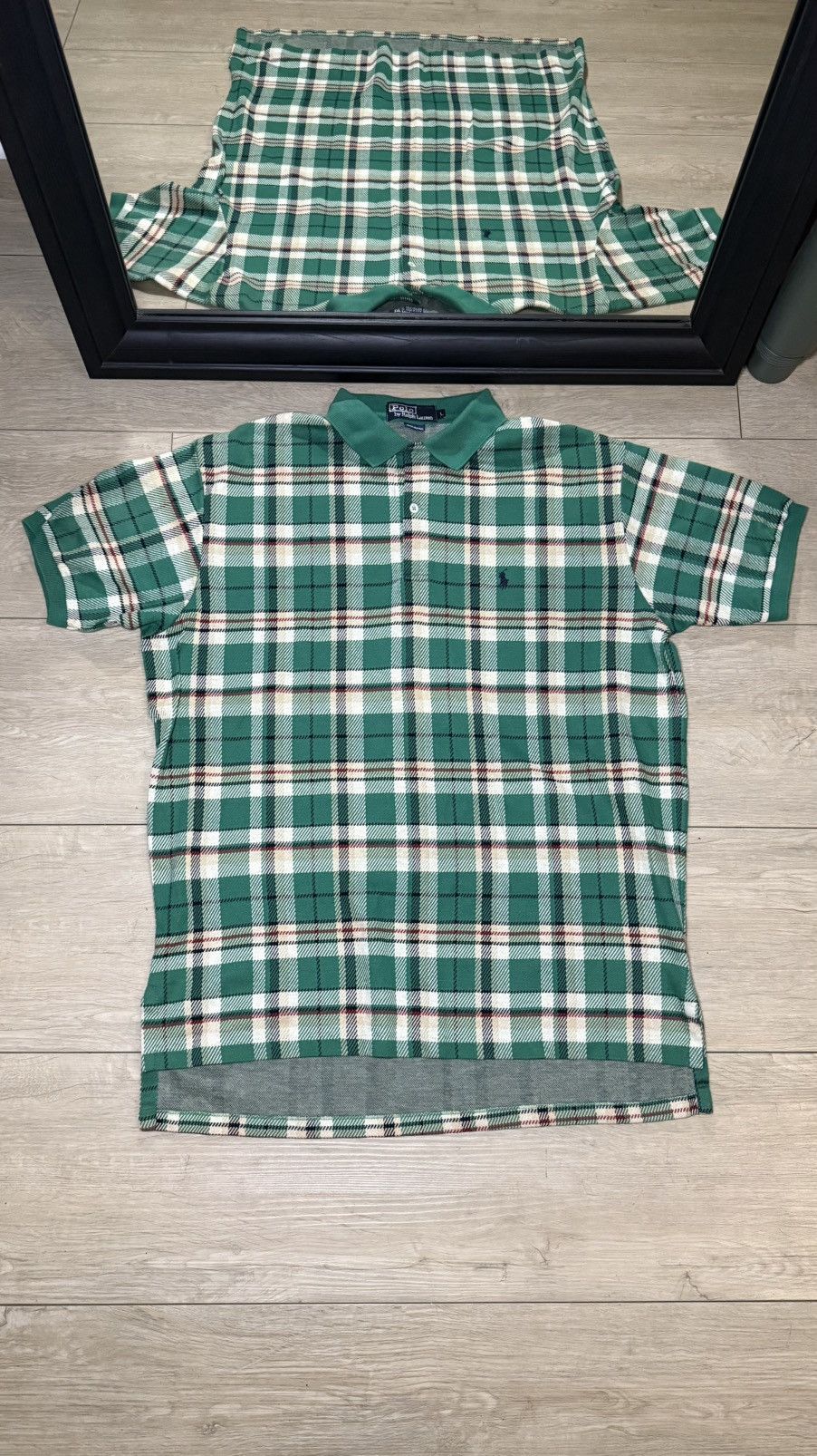 Polo Ralph Lauren Vintage / Y2K 1990s Polo Ralph Lauren Plaid Polo Shirt Size US L / EU 52-54 / 3 - 1 Thumbnail