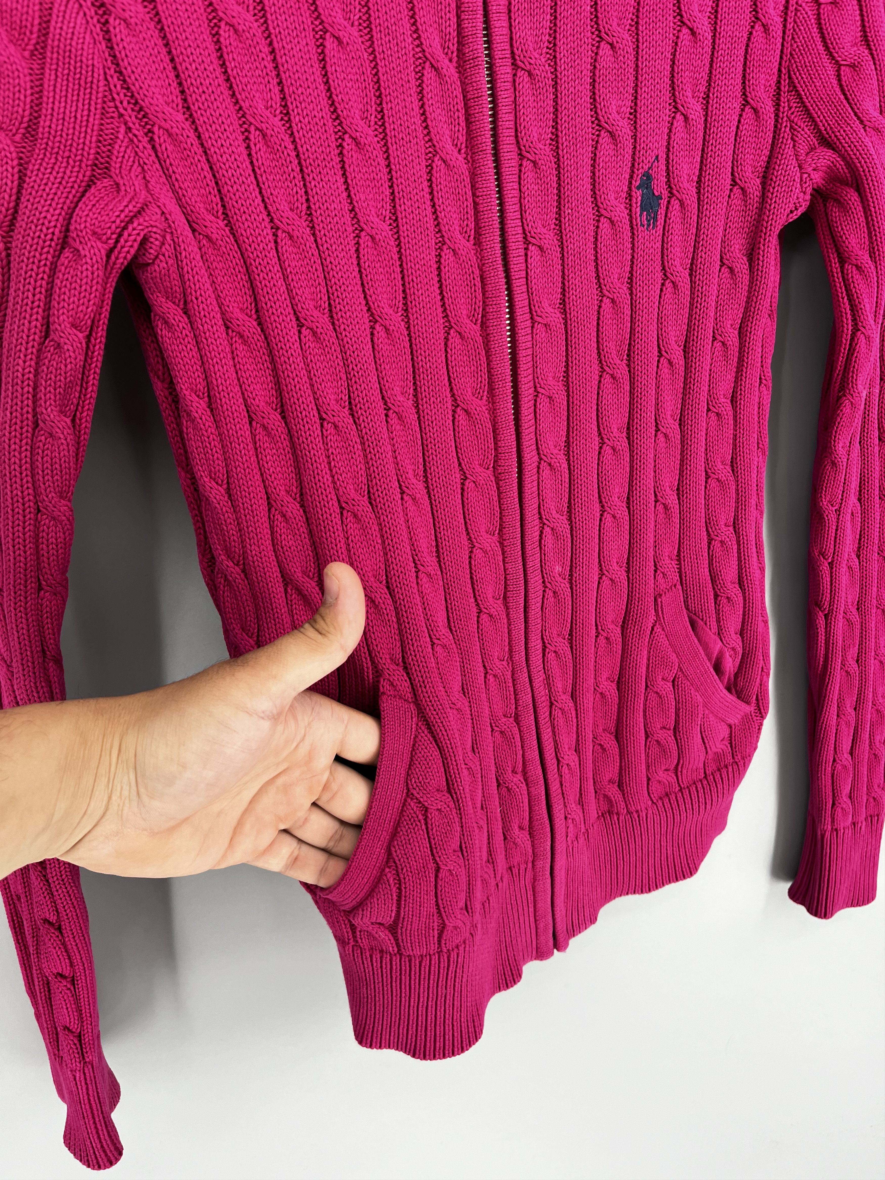 Polo Ralph Lauren Vintage Polo By Ralph Lauren Cable Knit Zip Sweater Size S / US 4 / IT 40 - 8 Thumbnail