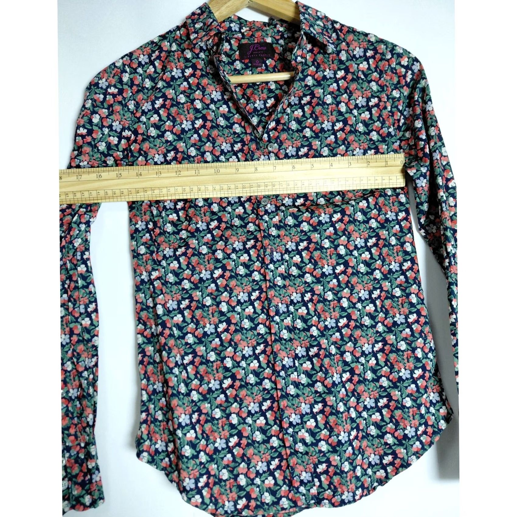 J.Crew J.CREW Shirt Womens M LD8 Liberty Fabric Floral Button Cotton Long Sleeve Size Size M / US 6-8 / IT 42-44 - 5 Thumbnail