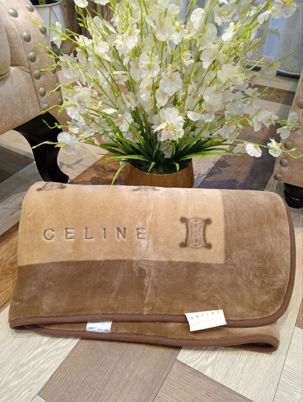 Celine LUXURY CELINE MONOGRAM VELVET BLANKET - SIZE 140cm X 100cm Size ONE SIZE - 8 Thumbnail