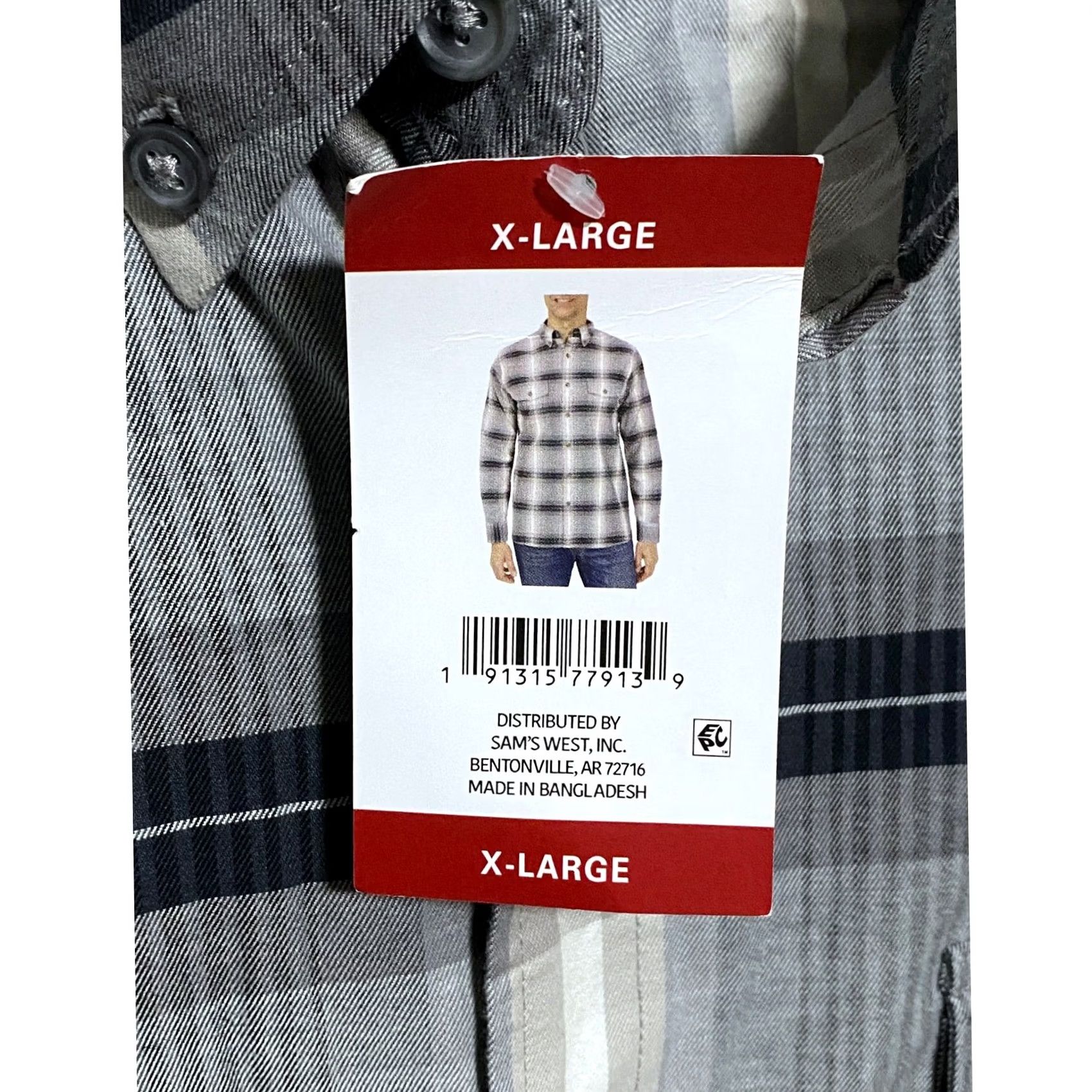 Lands' End Lands End Shirt Mens XL Gray Plaid Traditional Button Classic Pockets Flap NWT Size US XL / EU 56 / 4 - 4 Thumbnail