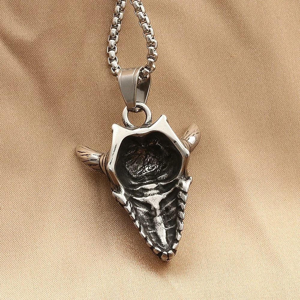 Jewelry Goat Head Pendant Necklace Size ONE SIZE - 3 Thumbnail