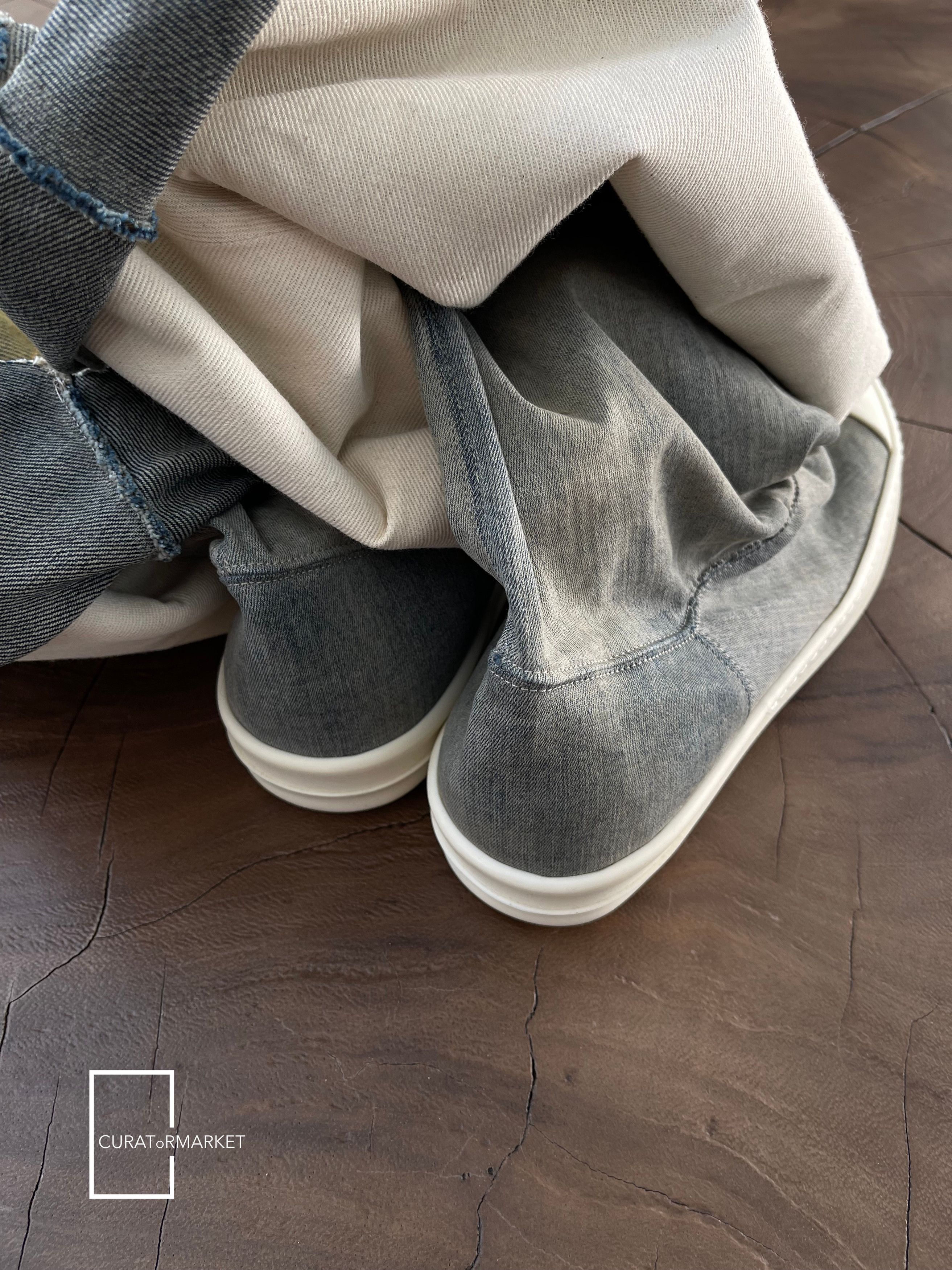 Rick Owens Drkshdw GRAIL RARE EU45 Orange Degrade Fetish Ramone Sock Boot SS24 Size US 12 / EU 45 - 8 Thumbnail