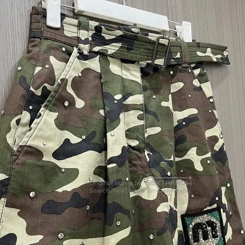 Miu Miu Miu Miu Women's Cotton Camouflage Skirt . Size 23" - 1 Thumbnail