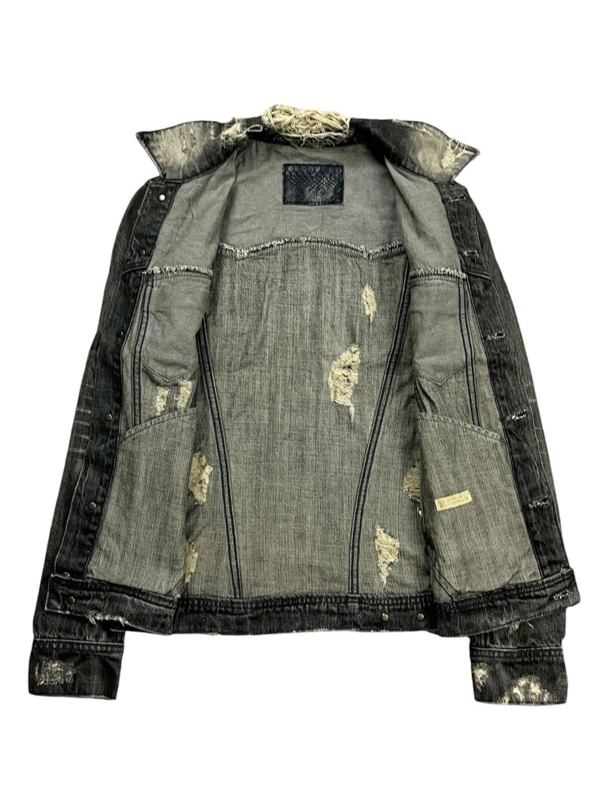 Japanese Brand 2000s GOA - Distressed Denim Jacket Size US M / EU 48-50 / 2 - 2 Thumbnail