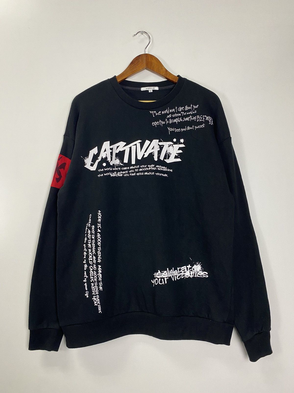 Japanese Brand × Vintage Vintage Bike star punk style sweater Size US L / EU 52-54 / 3 - 2 Thumbnail