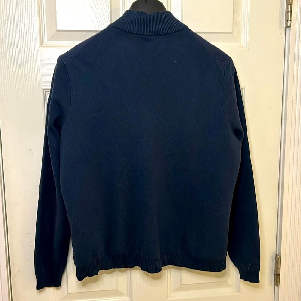 Hugo Boss BOSS GREEN Front Zip Knit Mix with Quilted - Med - Navy Size US M / EU 48-50 / 2 - 4 Thumbnail