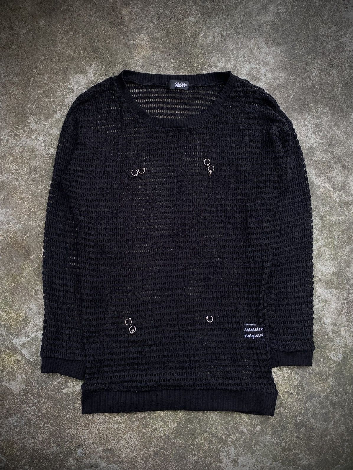 Japanese Brand GLAD NEWS EARRING SKULL NET MESH TOPS Size US S / EU 44-46 / 1 - 1 Thumbnail