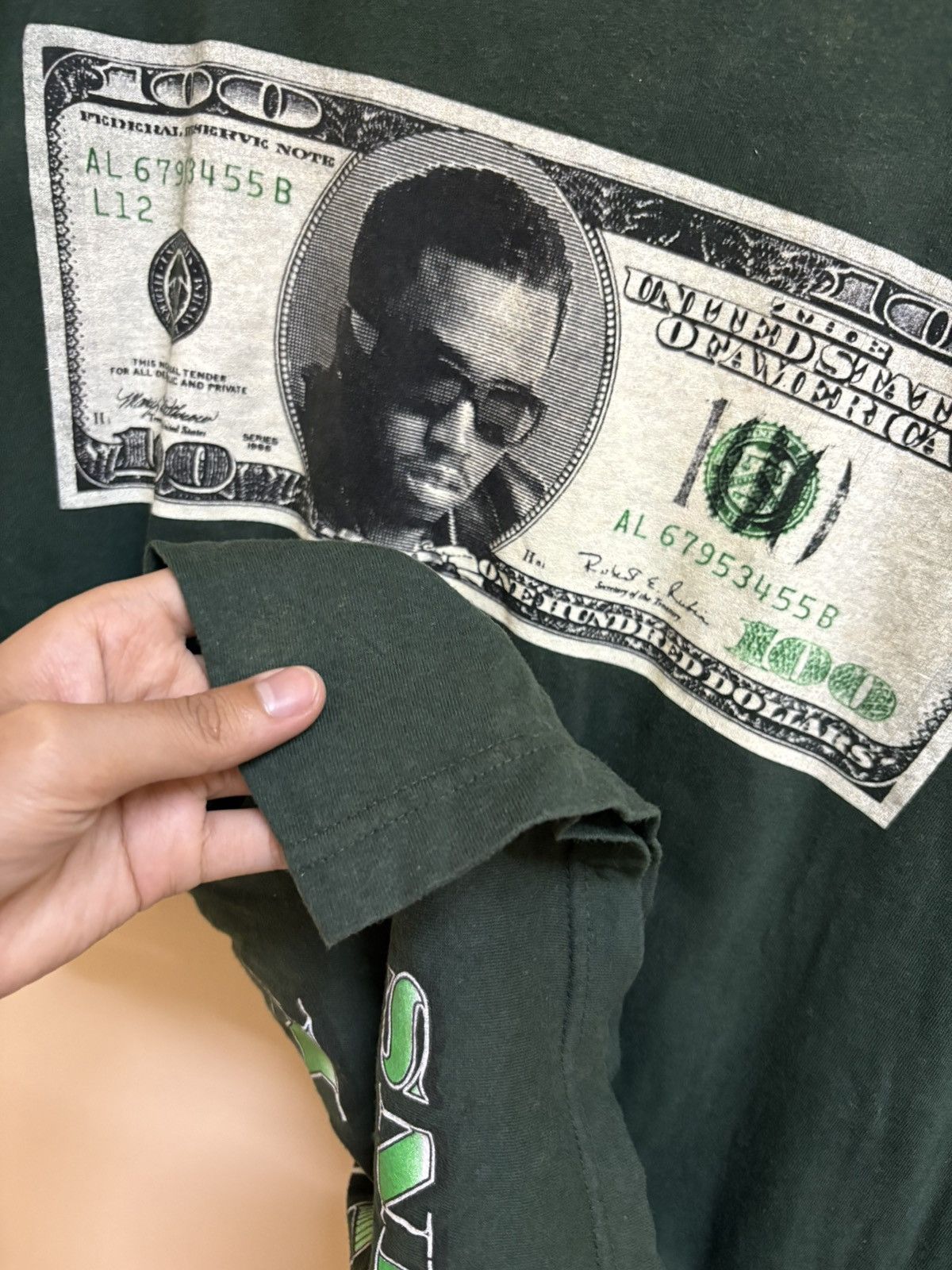 Rap Tees Vintage 90s Puff Daddy P Diddy Dollar Band Rap T-Shirt Size US L / EU 52-54 / 3 - 12 Thumbnail