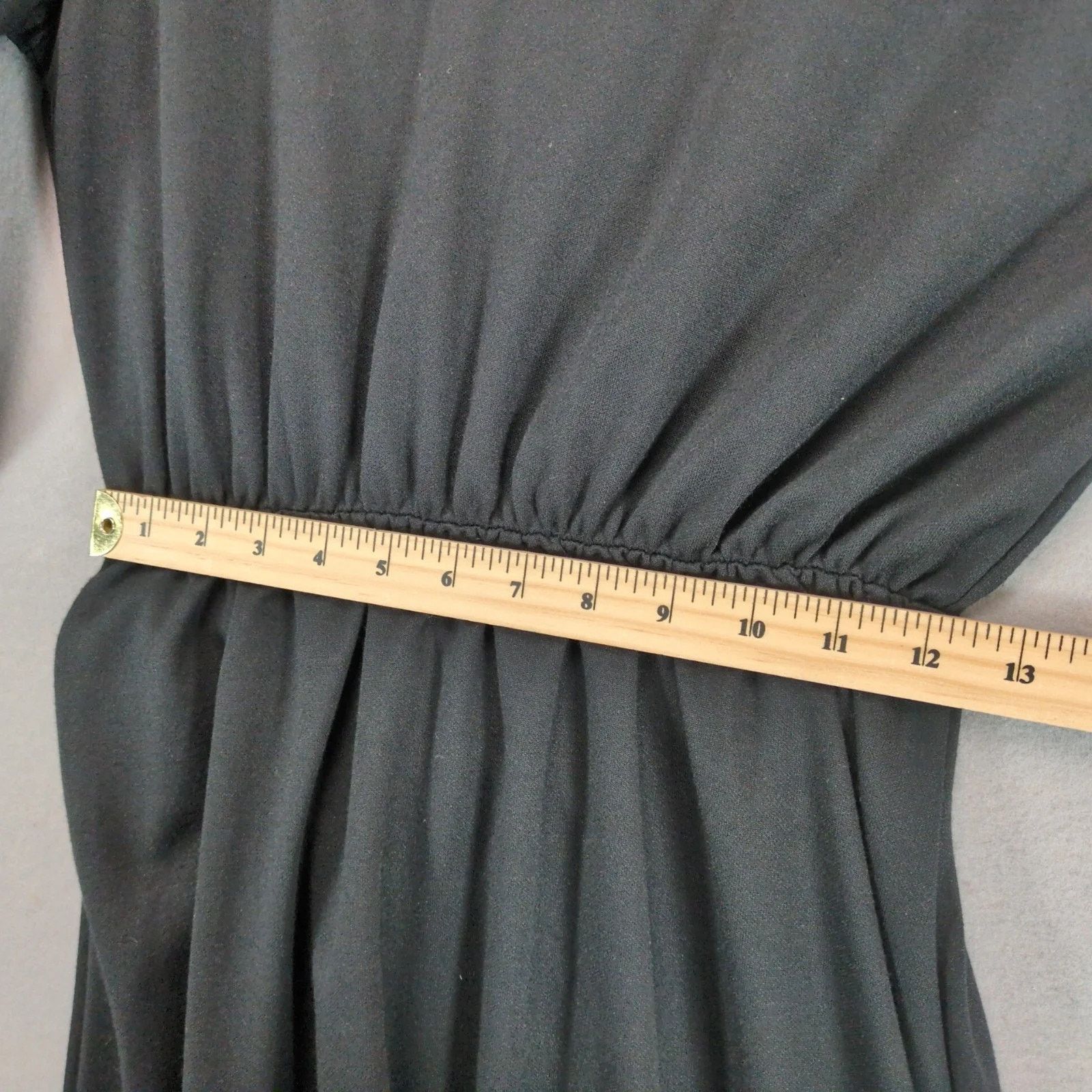 Vintage Philippe-Marcel Black Midi Secretary Day Dress Sz 8 Mockneck Size M / US 6-8 / IT 42-44 - 7 Thumbnail
