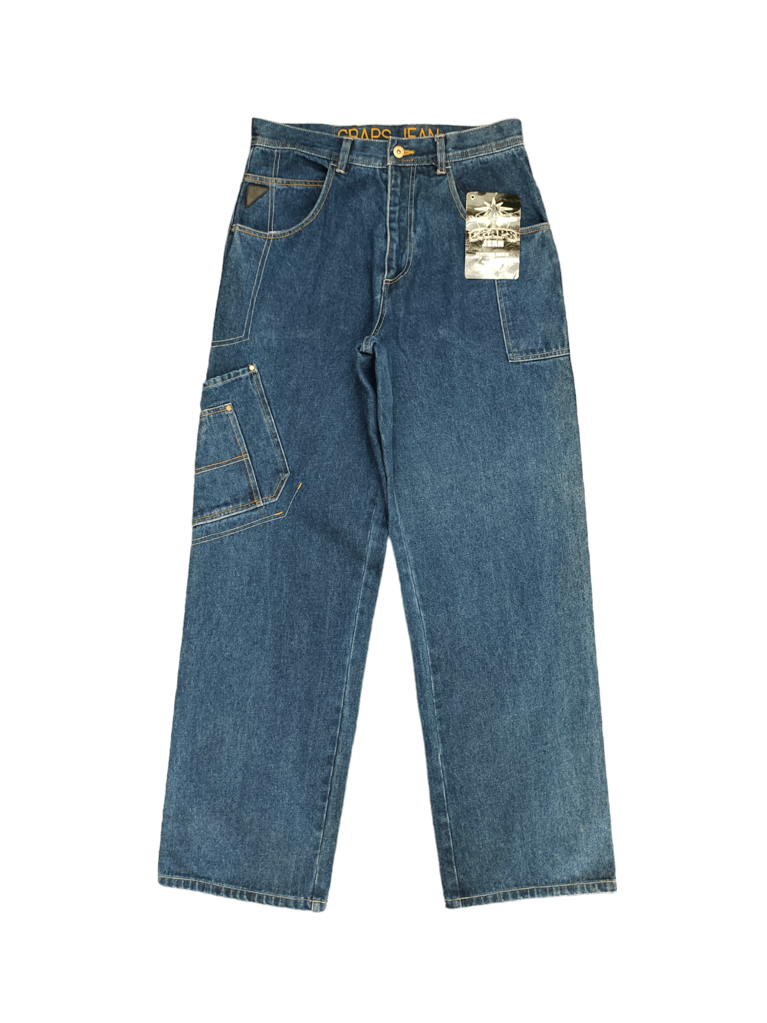 Japanese Brand Baggy Jeans Craps Jean Carpenter Wide Leg Denim Y2k Jnco Size US 31 - 7 Thumbnail
