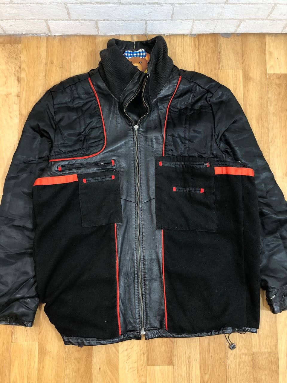 Genuine Leather 90s genuine leather gray boxy bomber jacket avant garde Size US L / EU 52-54 / 3 - 19 Thumbnail