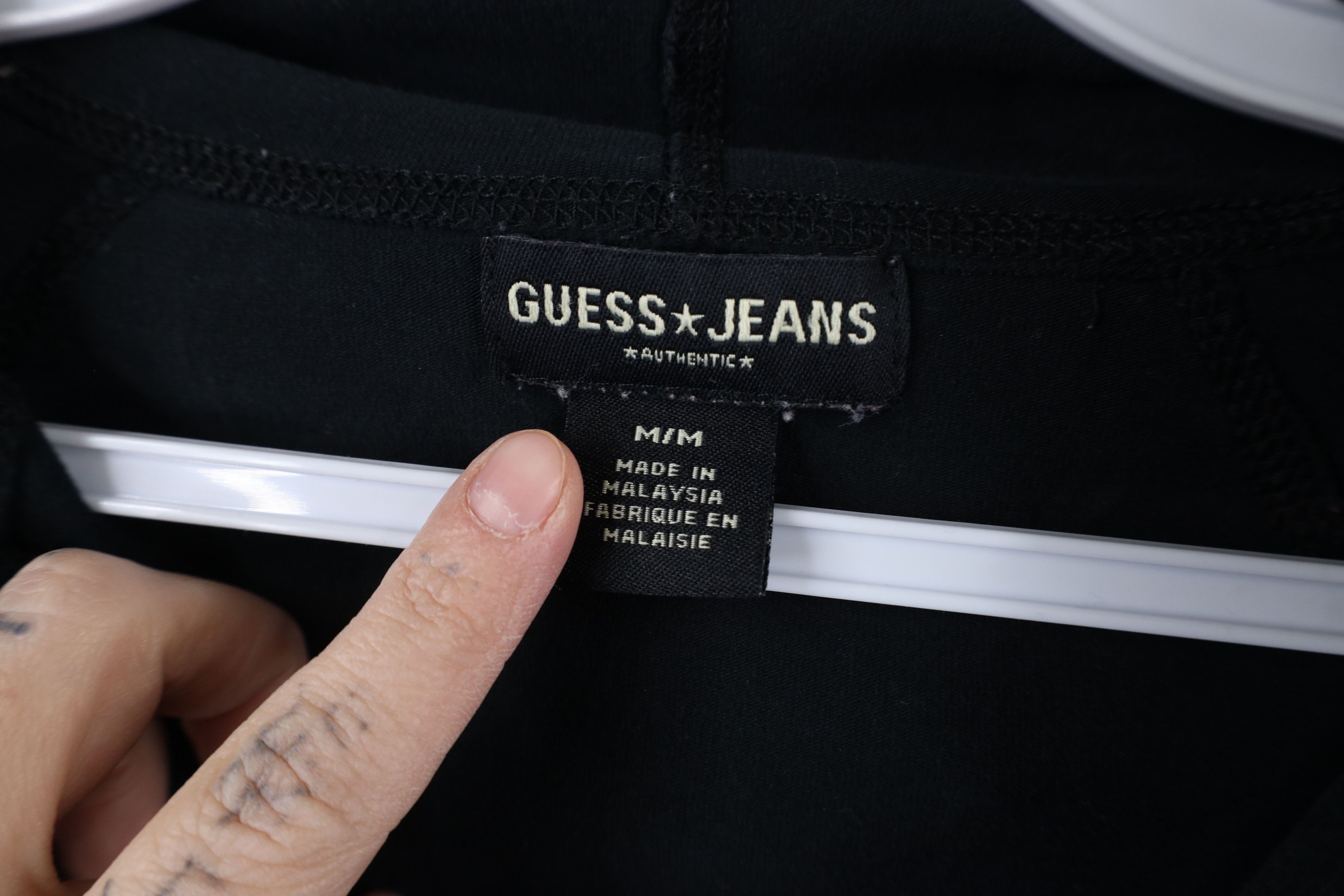 Guess × Vintage Vintage 90s Y2K Guess Cropped Babydoll Sequin Hoodie Size M / US 6-8 / IT 42-44 - 10 Thumbnail