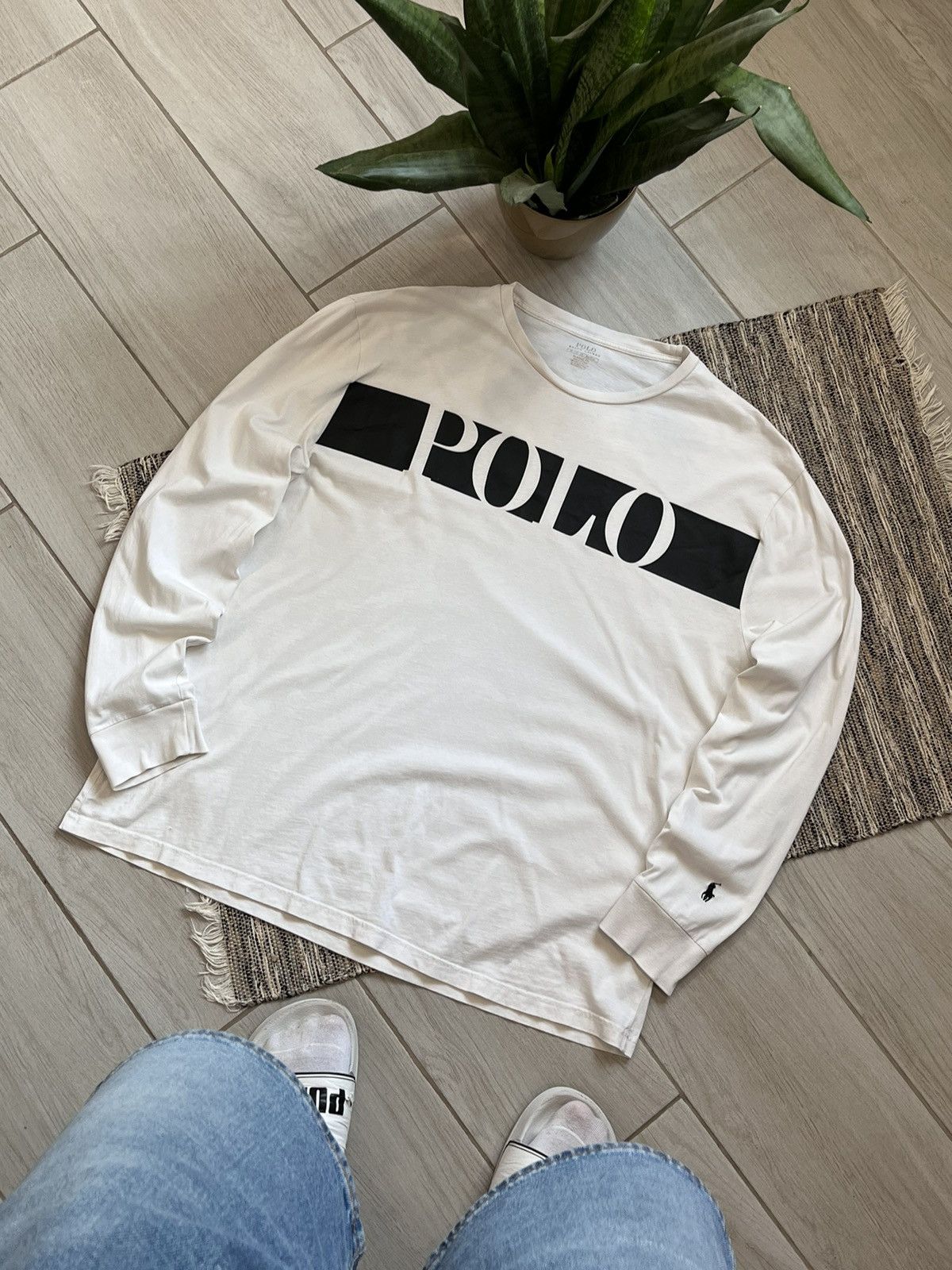 Polo Ralph Lauren × Vintage Polo Ralph Lauren longsleeve tshirt minimalistic logo Size US XL / EU 56 / 4 - 1 Thumbnail