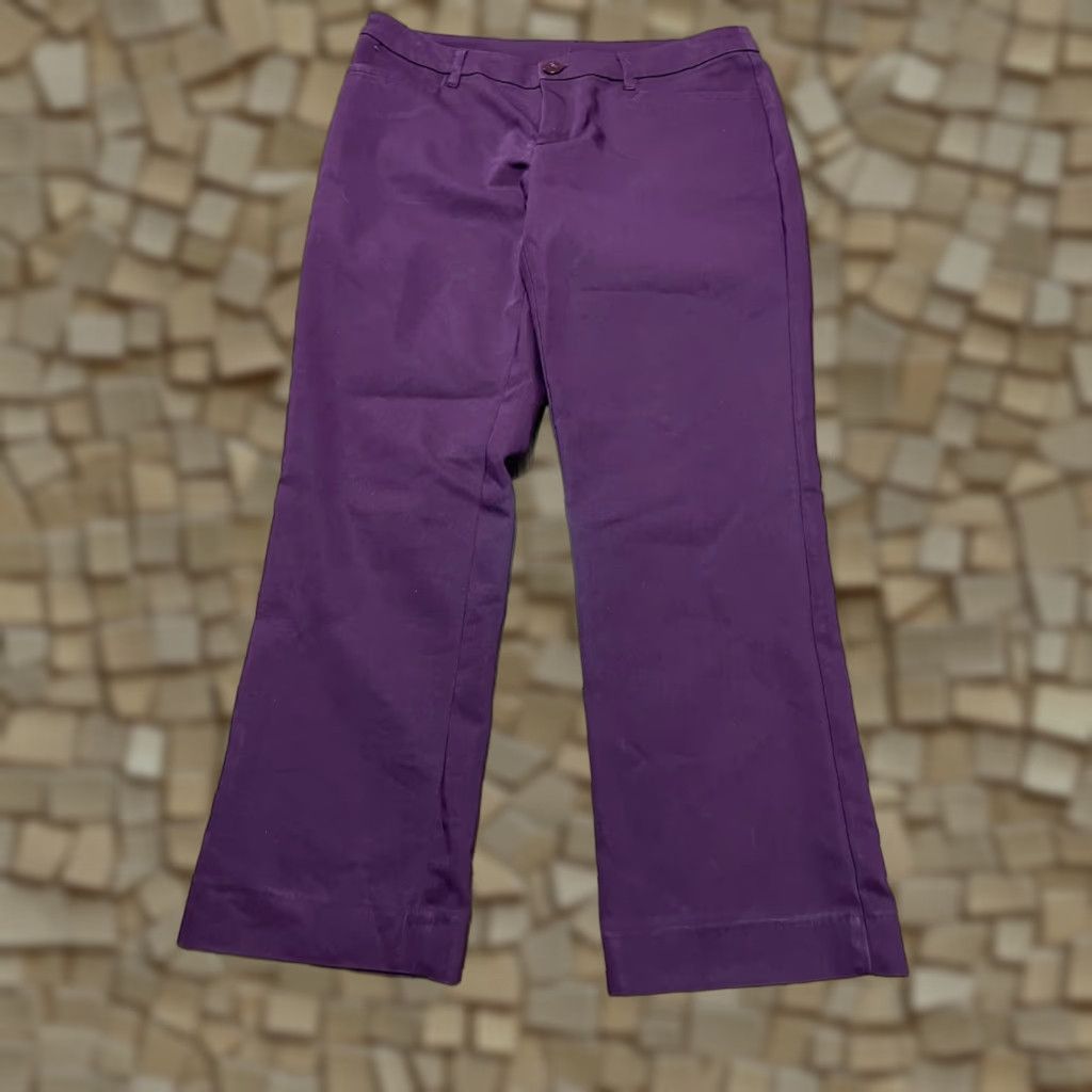 Vintage Christopher & Banks Pants Women's 4 Petite Purple Straight Leg Pants - 25.5in Inseam Size 27" / US 4 / IT 40 - 1 Thumbnail