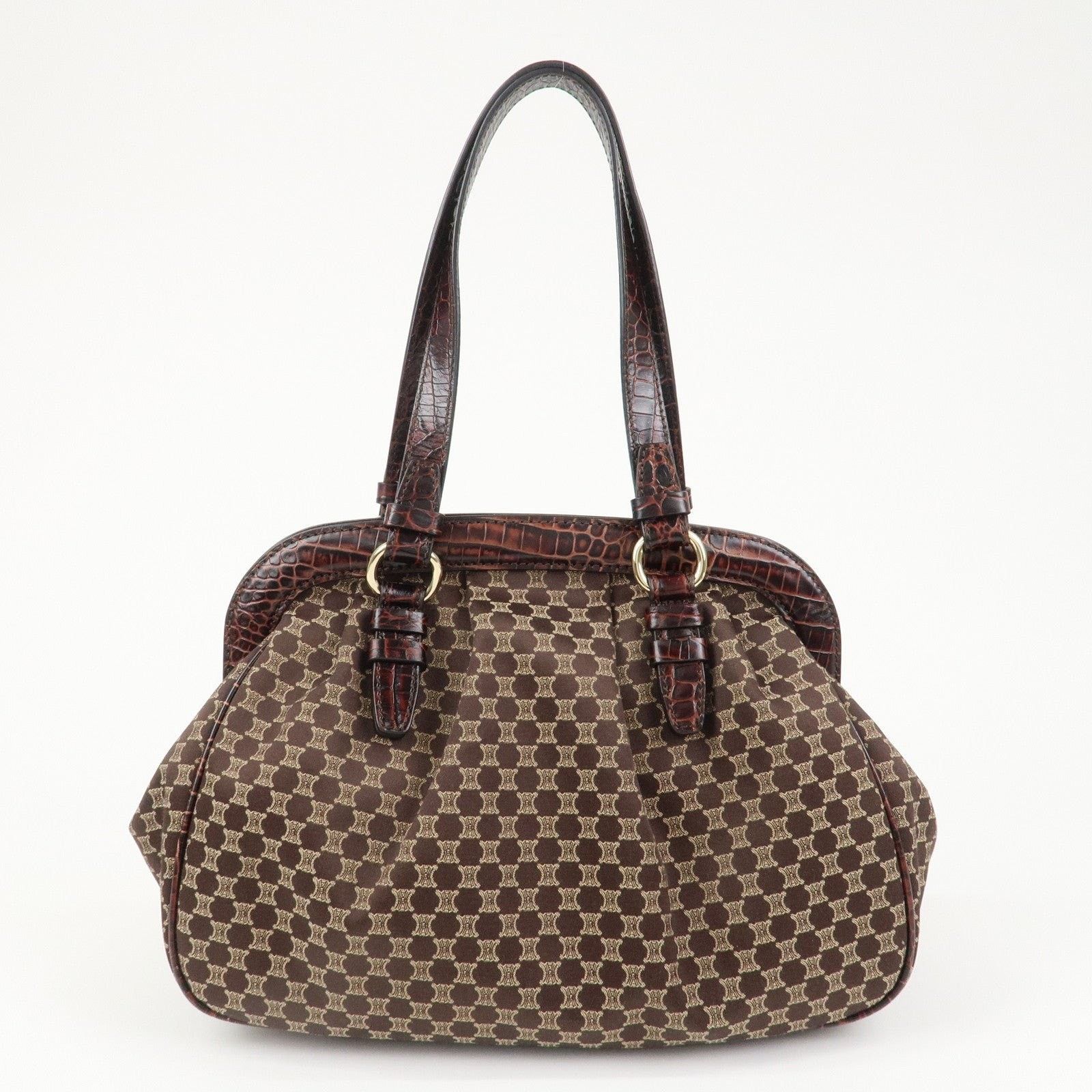 Celine Celine Macadam Triomphe Coated Canvas Shoulder Bag Brown Size ONE SIZE - 2 Thumbnail