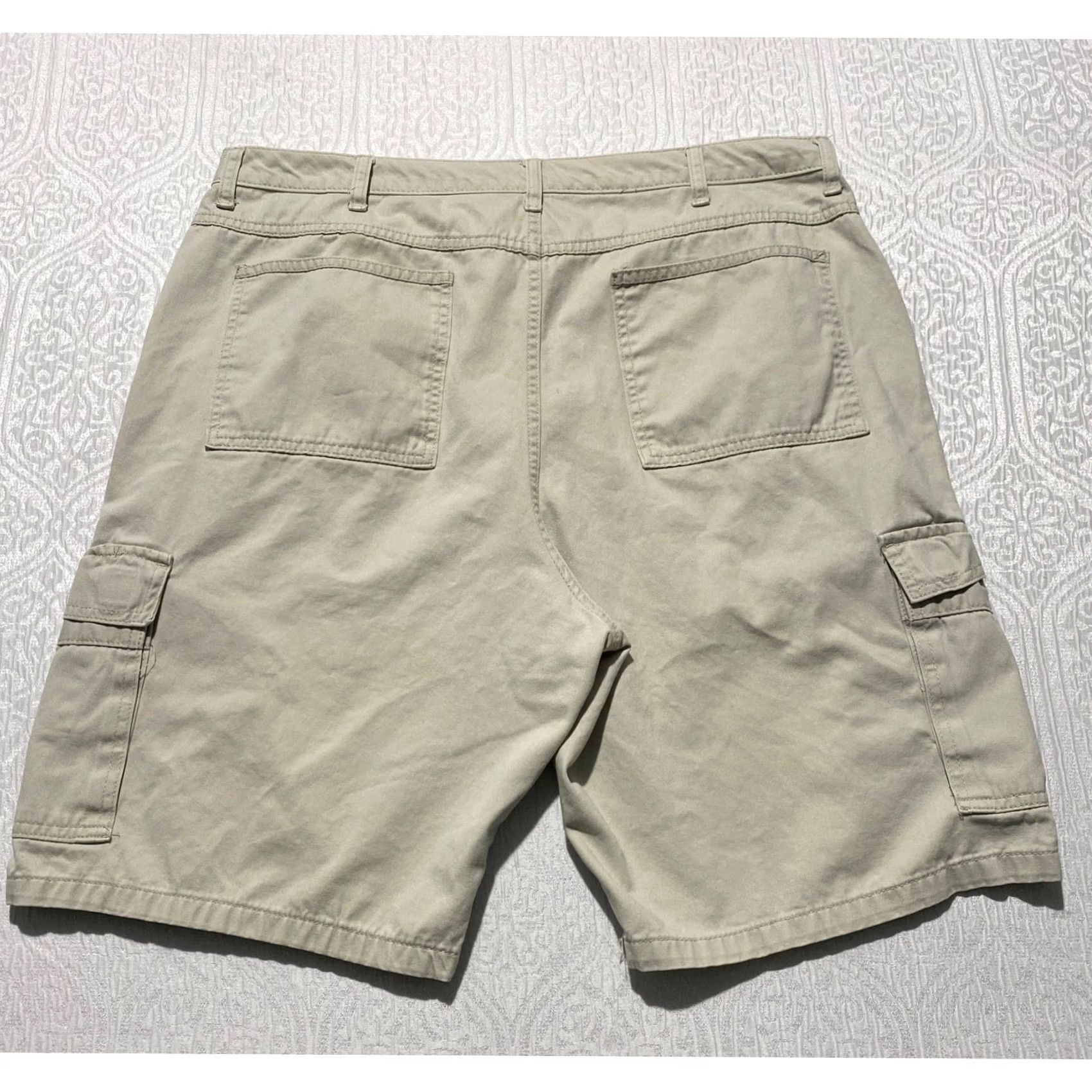 Wrangler Wrangler Mens 36 Tan Khaki Cotton Cargo Shorts Utility Workwear Size US 36 / EU 52 - 5 Thumbnail
