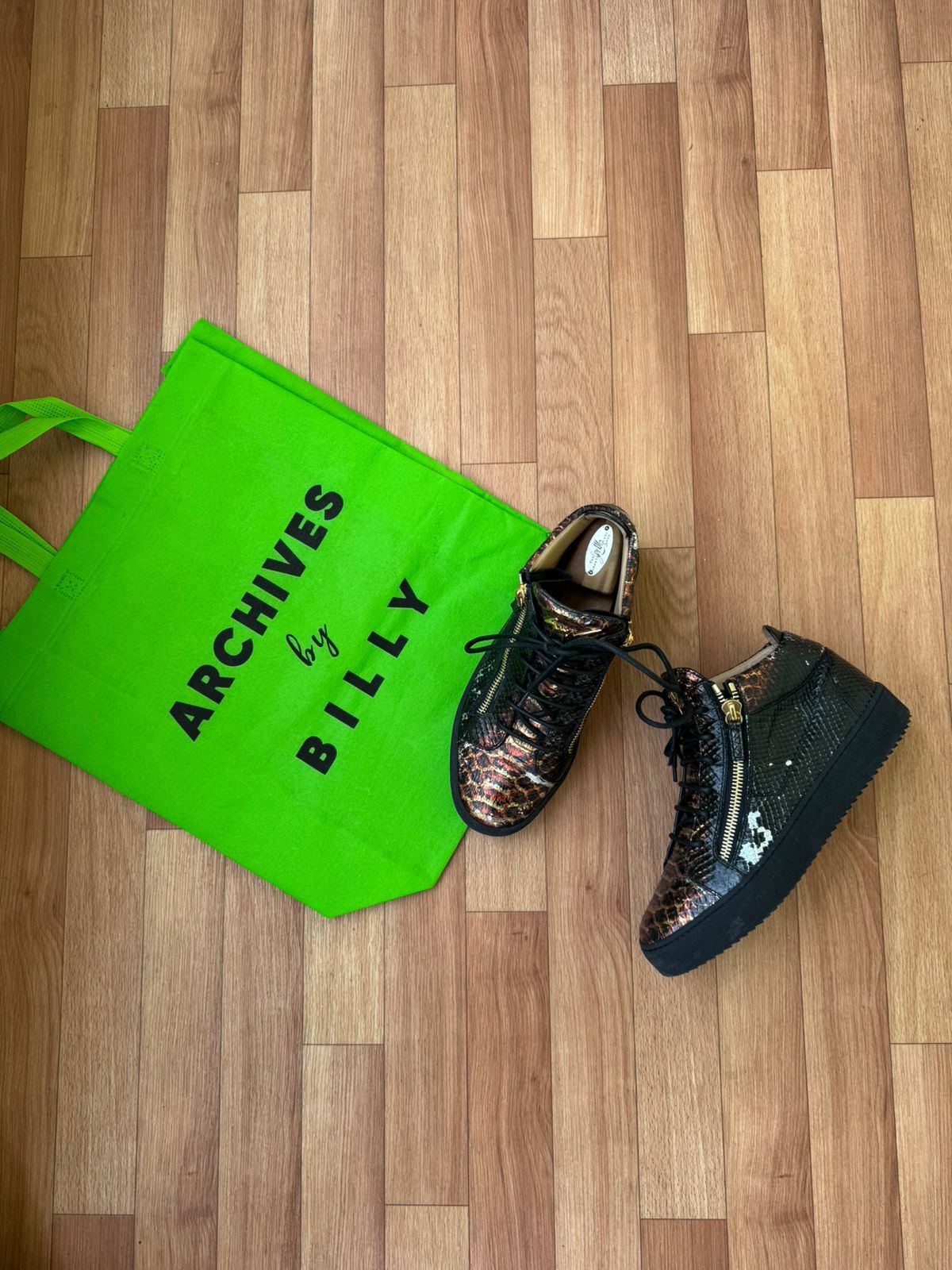 Giuseppe Zanotti 🐍 Giuseppe Zanotti " Snake Skin " Hightop Sneakers Size US 9 / EU 42 - 21 Thumbnail