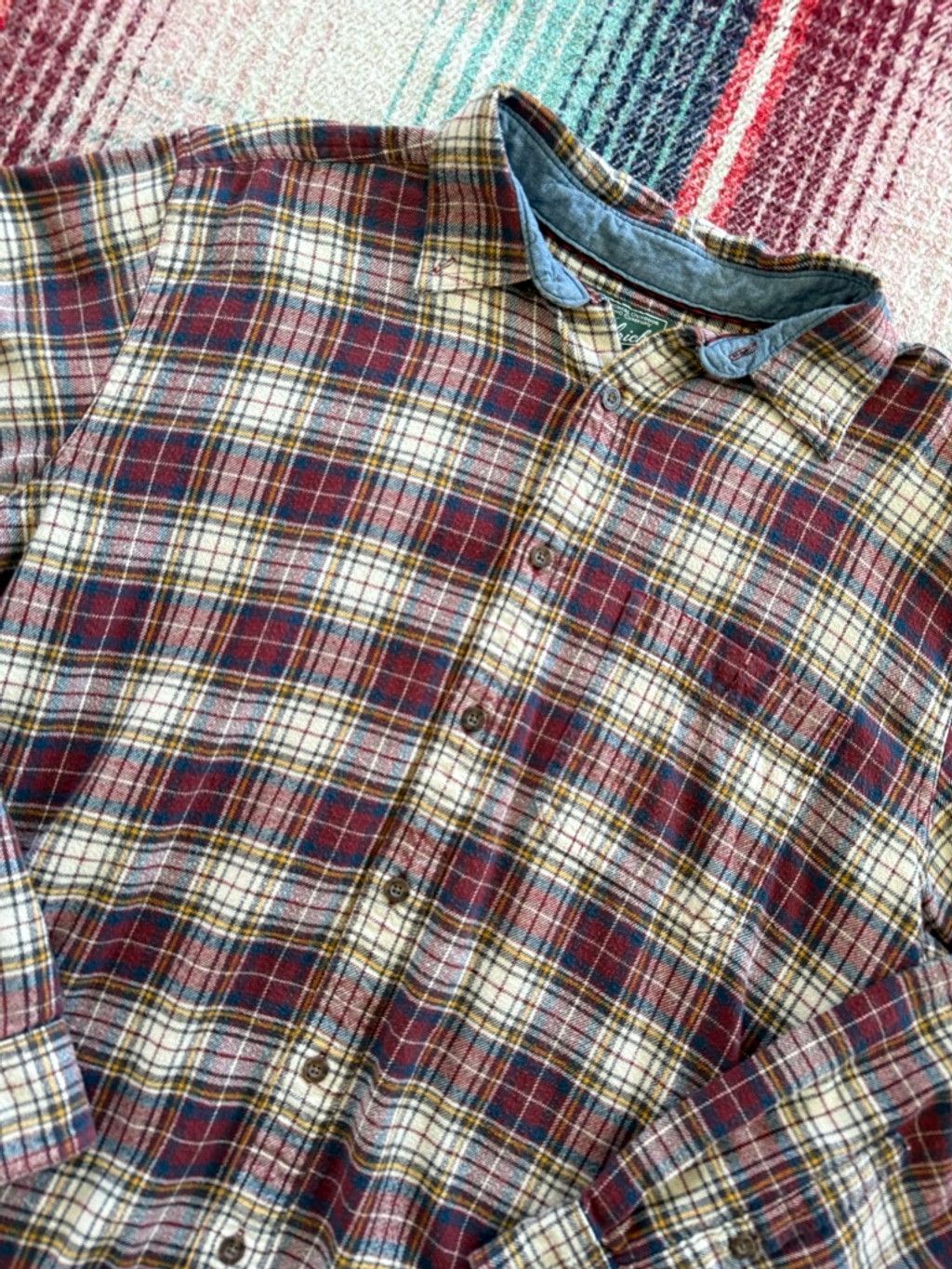 Woolrich Woolen Mills Men's Woolrich Plaid Casual Button Down Shirt L Red Blue Size US L / EU 52-54 / 3 - 2 Thumbnail