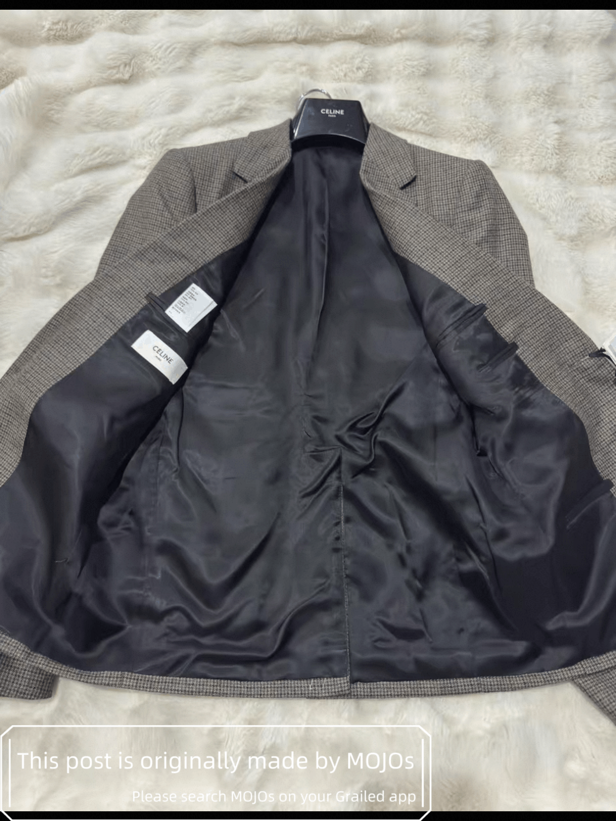 Celine Sz 46 Celine Small Hound Tooth Blazer Jacket mojos132726 Size US S / EU 44-46 / 1 - 3 Thumbnail