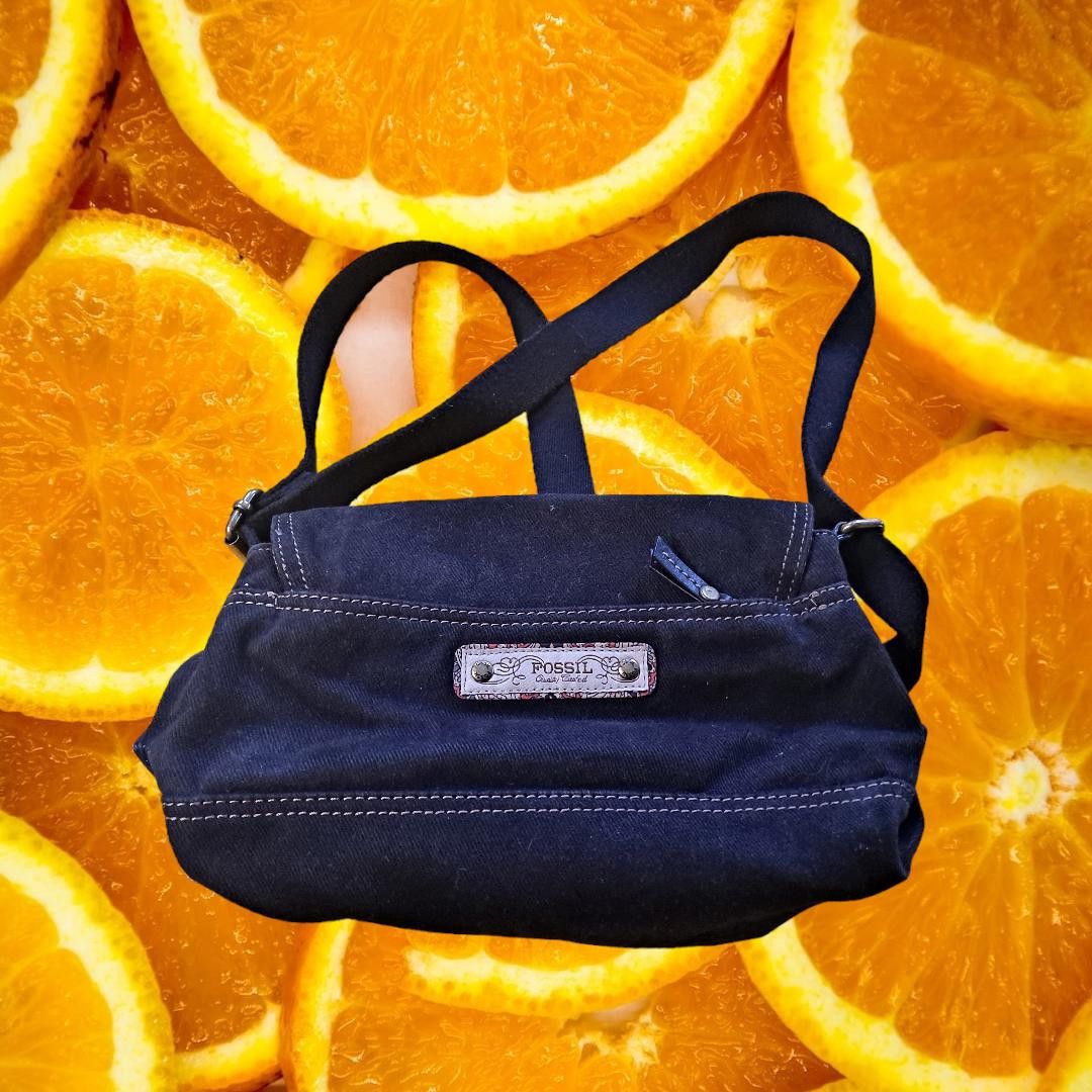 Fossil Fossil Black Micro Bag Shoulder Bag Purse With Paisley Desig Size ONE SIZE - 5 Thumbnail