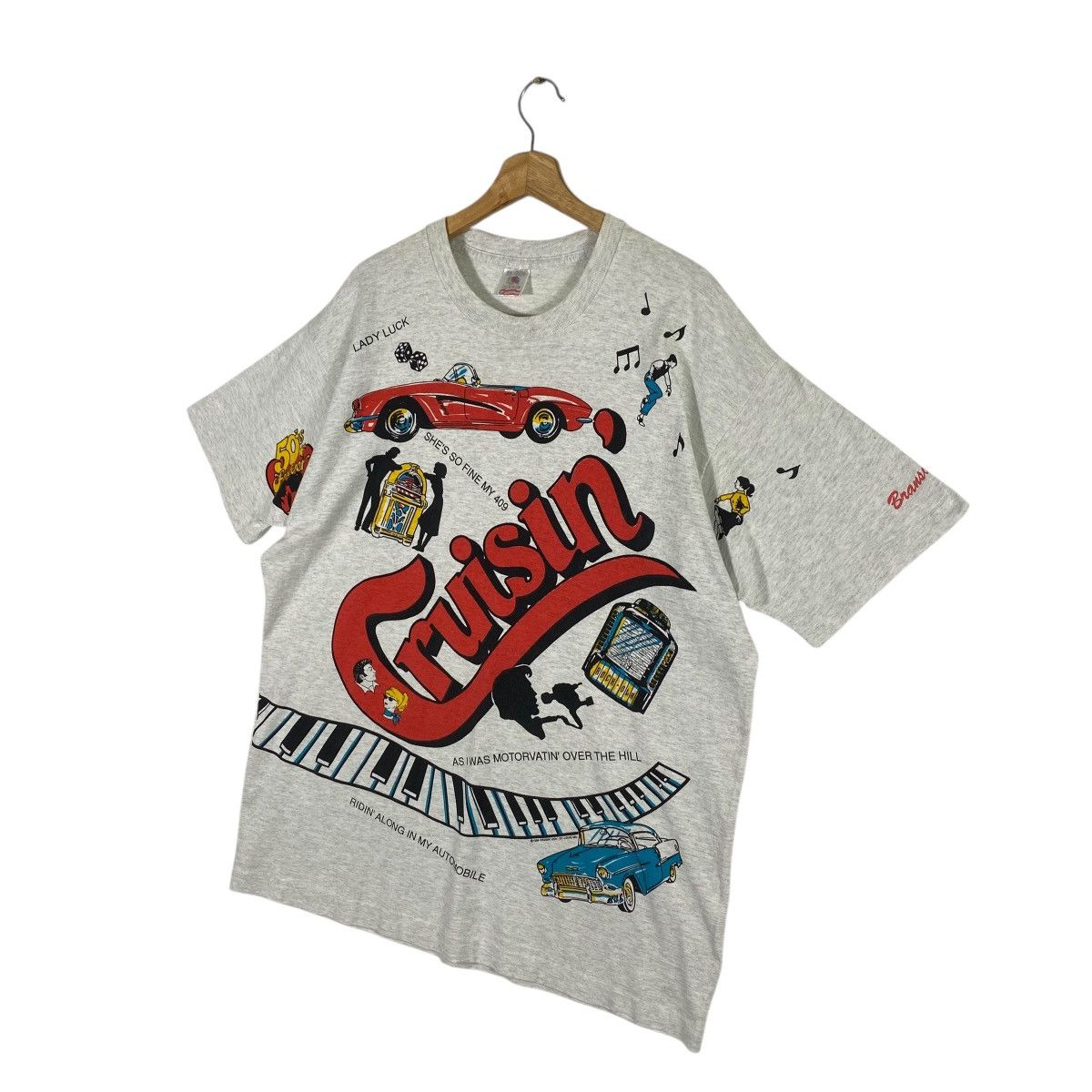 Vintage Vintage Beach Boys Cruisin T-Shirt Mens Allover Print Size US XL / EU 56 / 4 - 2 Thumbnail