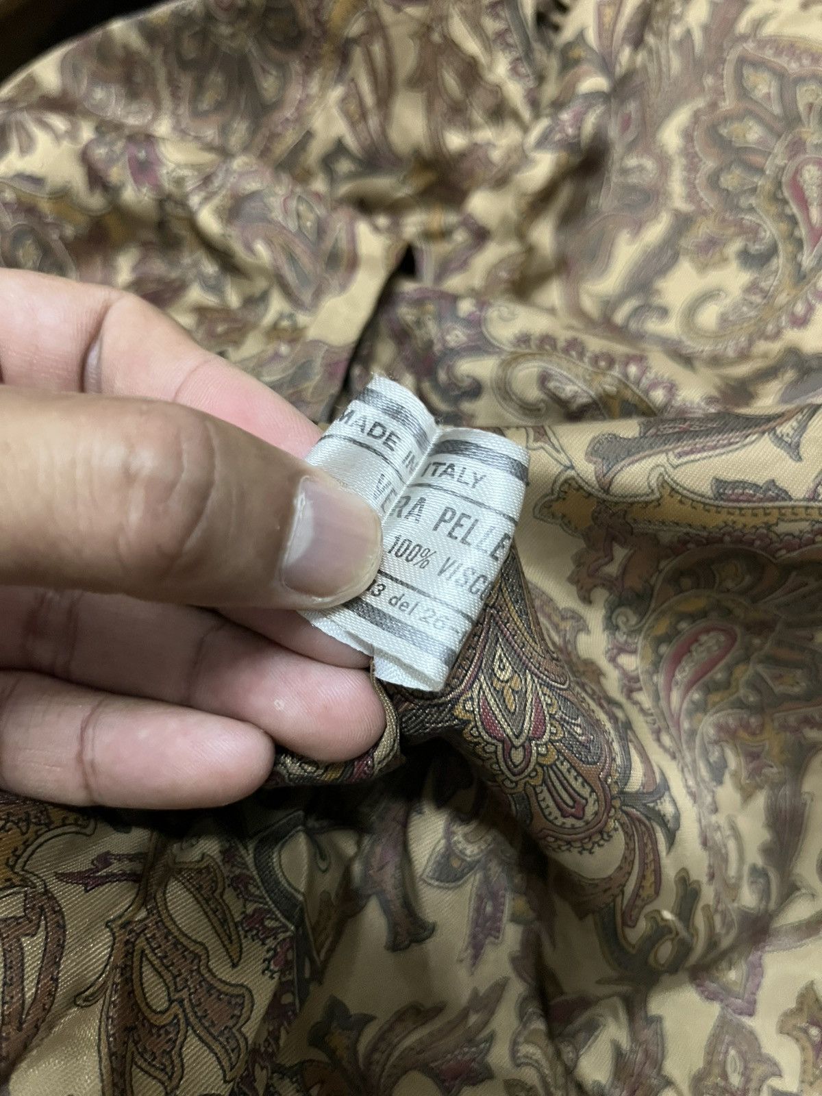 Vera Pelle 💥TRUE VINTAGE ITALY VERA PELLE LEATHER WITH SILK LINING Size US L / EU 52-54 / 3 - 12 Thumbnail