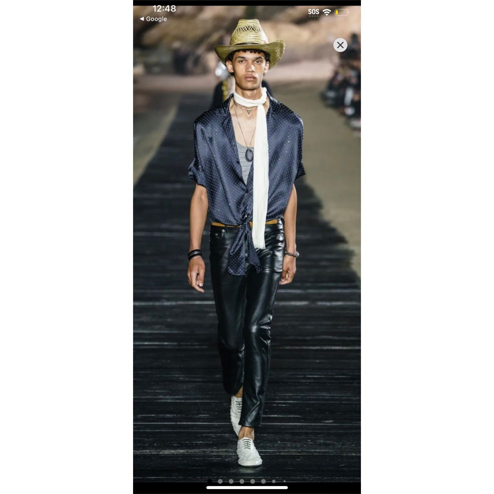 Saint Laurent Paris Runway Oversized Studded Button Down Shirt IT 41 Size US L / EU 52-54 / 3 - 2 Thumbnail