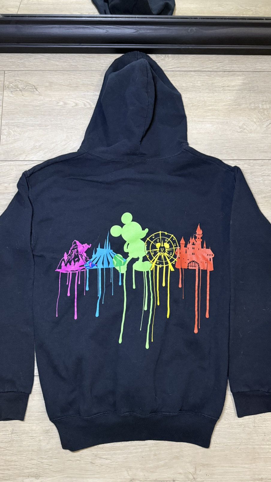 Disney Vintage / Y2K Disney Parks 4 Parks Neon Mickey Zip Up Hoodie Size L / US 10 / IT 46 - 3 Thumbnail