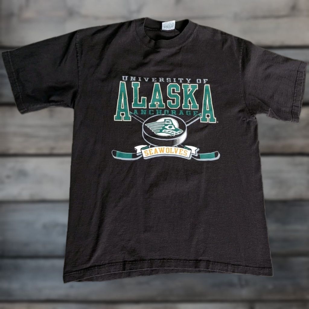 Vintage VINTAGE Gear for Sports Big Cotton T Shirt Seawolves Hockey NCAA Mens L USA Made Size US L / EU 52-54 / 3 - 1 Thumbnail