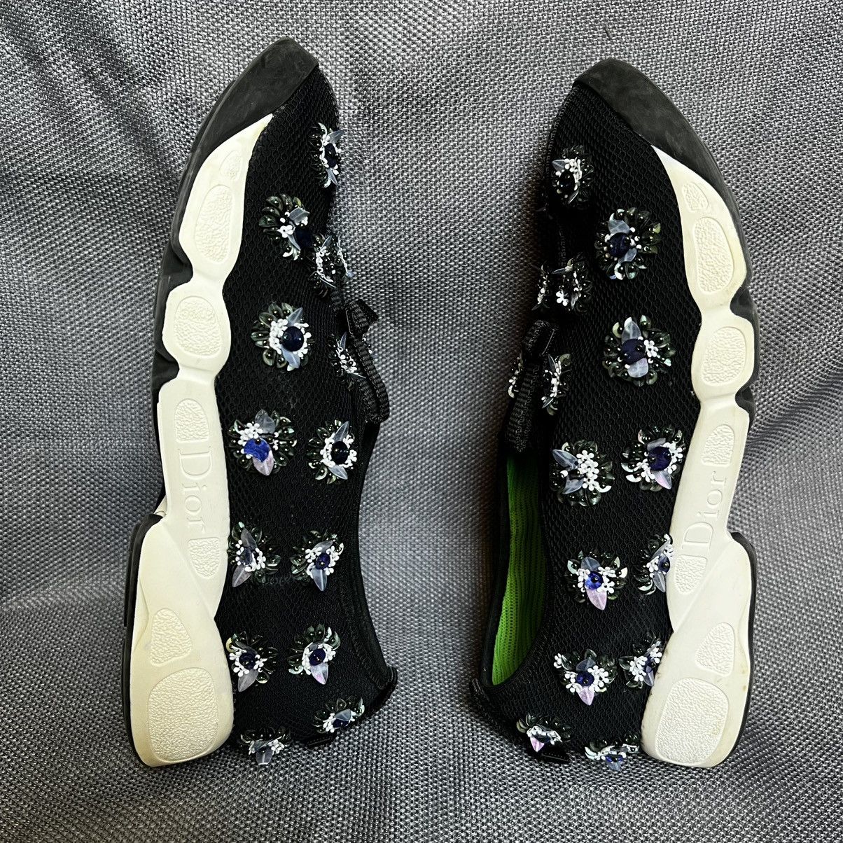 Dior Dior Fusion Embellished Mesh Sneakers Black Size US 8 / IT 38 - 5 Thumbnail