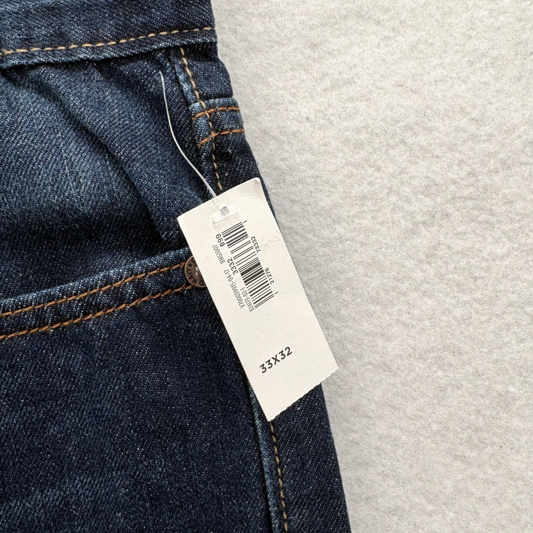 Old Navy Old Navy Jeans Mens 33x32 Regular Standard Fit Blue Dark Wash Denim Tapered NWT Size US 33 - 4 Thumbnail