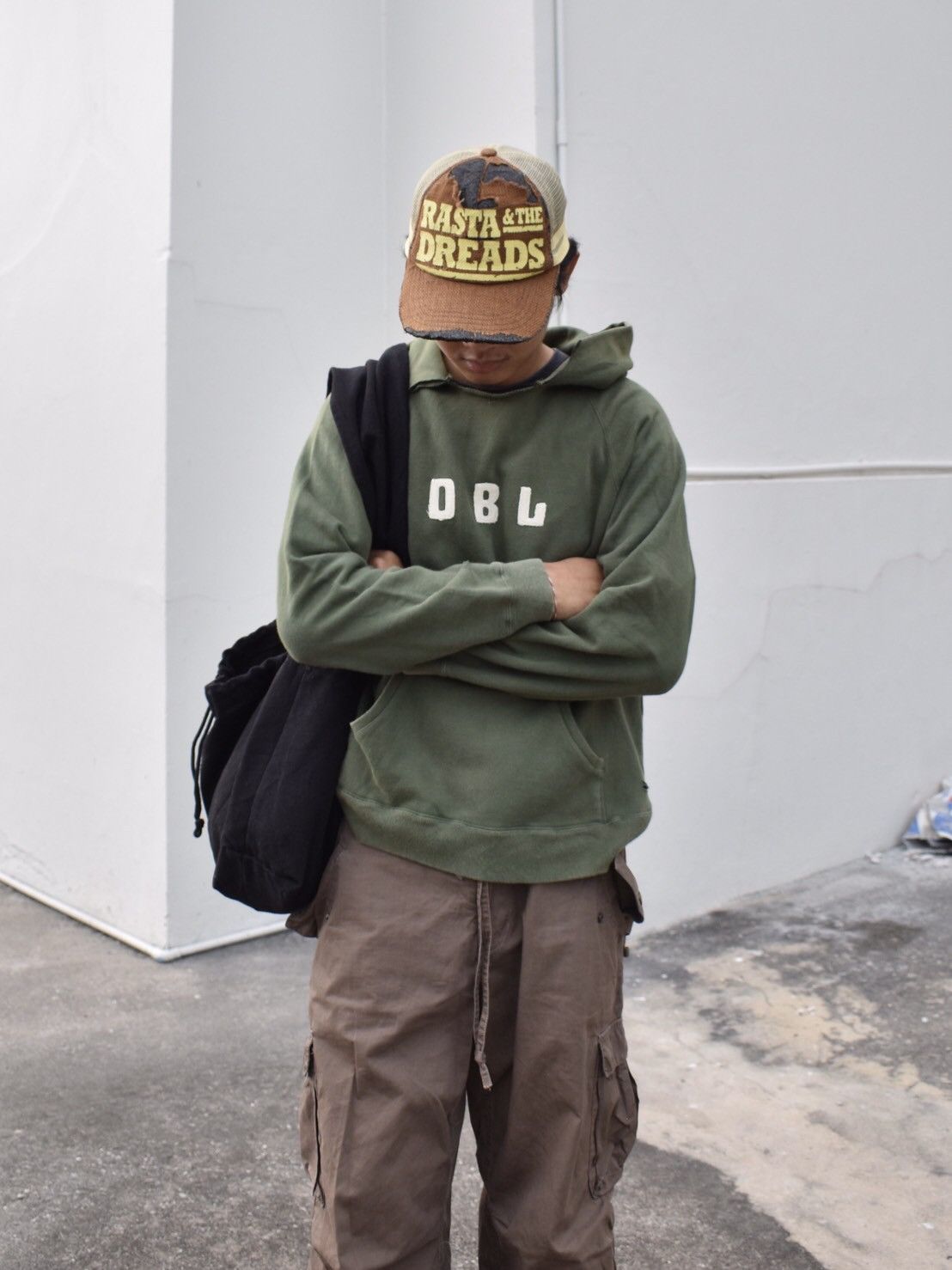Beauty Beast × Japanese Brand Faded Green Double Name Distressed Hoodie Size US M / EU 48-50 / 2 - 2 Thumbnail