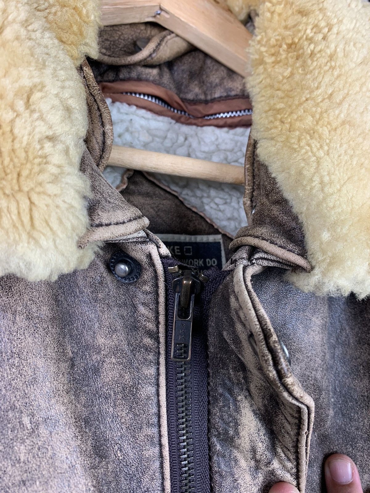 14th Addiction Vintage 90s Make Sherpa Leather Bomber Jacket Size US L / EU 52-54 / 3 - 17 Thumbnail