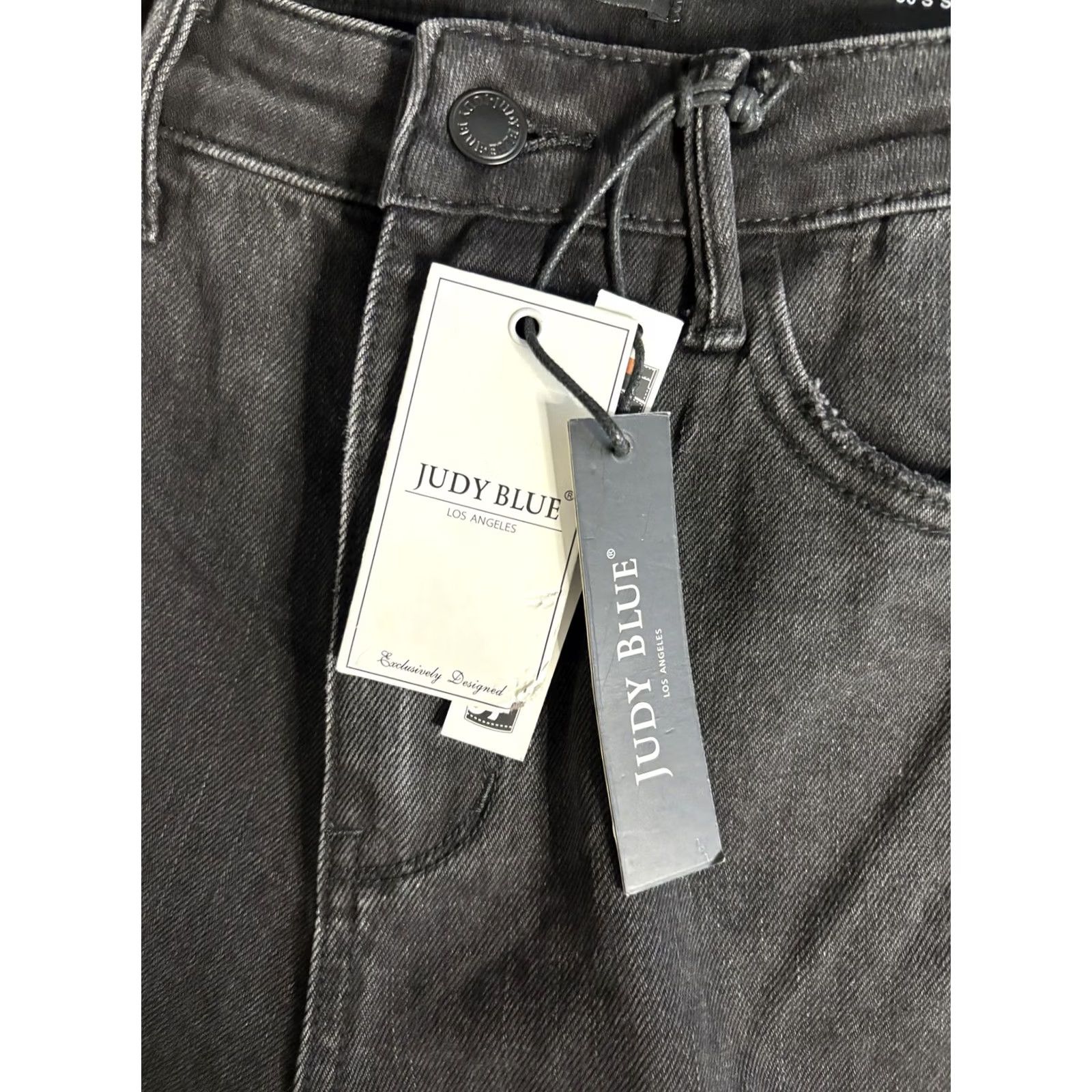 Denime VINTAGE Judy Blue Jeans Womens 9/29 Black 90s Straight Relaxed Distressed Denim Stretch Shirt Category: Jeans Size 30" / US 8 / IT 44 - 2 Thumbnail
