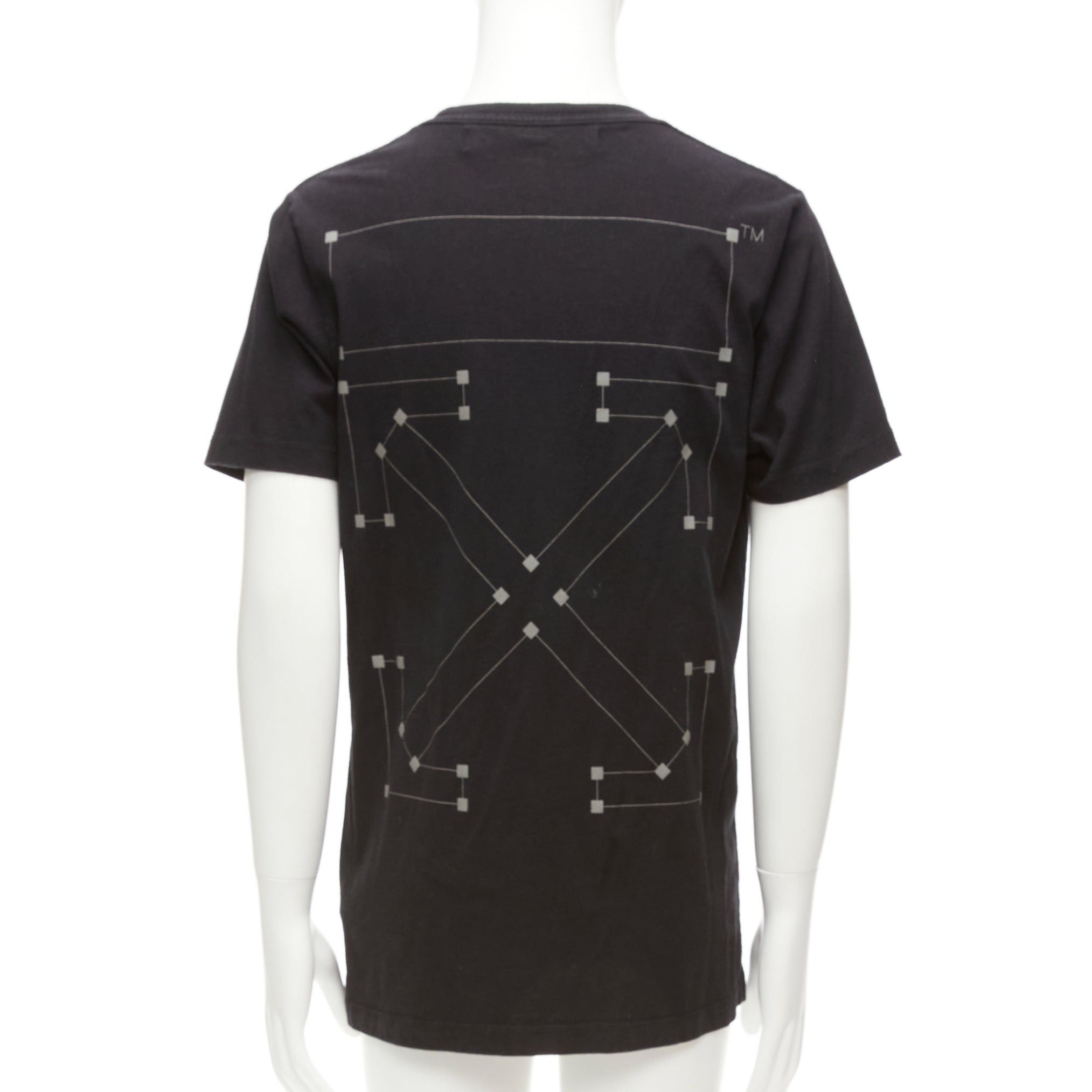 Off-White OFF WHITE Virgil Abloh 2020 black logo giant print back cotton tshirt M Size US M / EU 48-50 / 2 - 1 Thumbnail