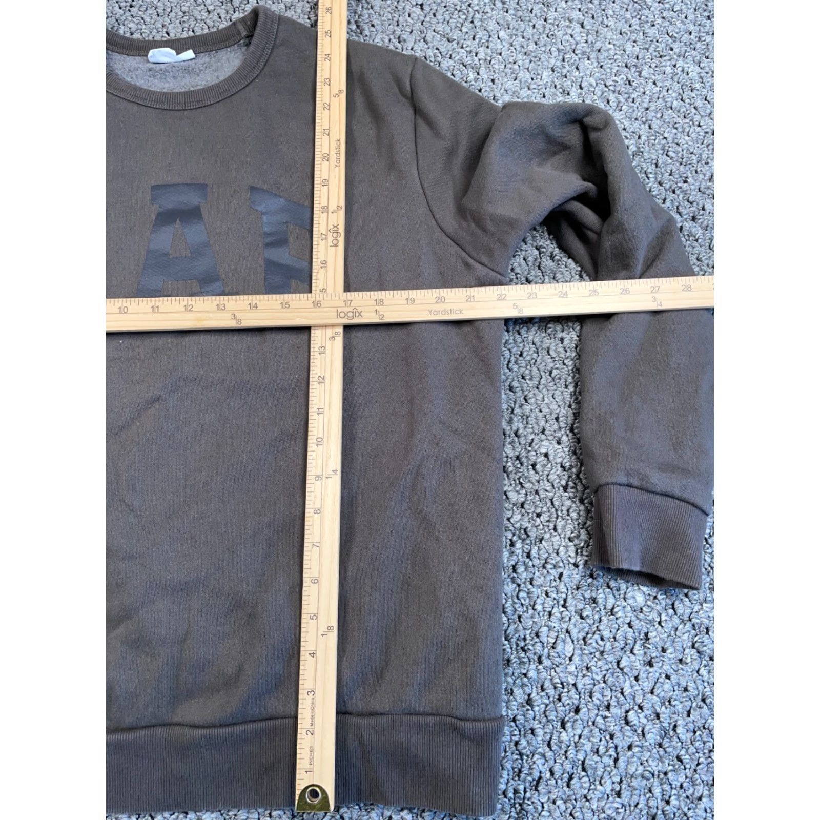 Gap GAP Sweatshirt Spell Out Print Adult XL Green Brown Crewneck Preppy Size US XL / EU 56 / 4 - 6 Thumbnail
