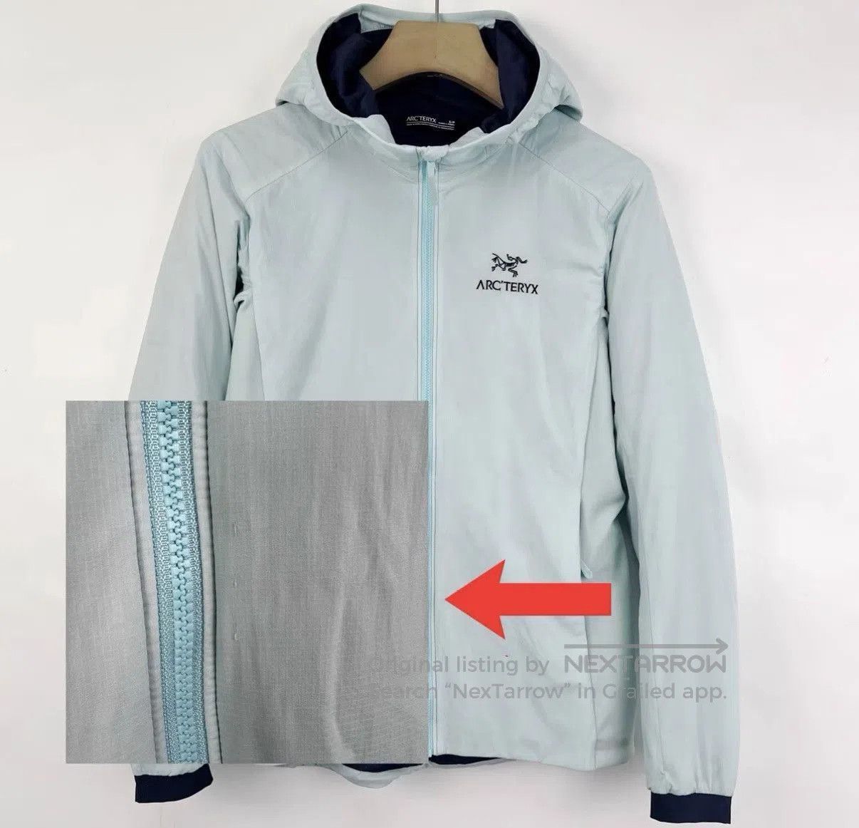 Arc'teryx Blue Lightweight Hooded Jacket Size S. Size US S / EU 44-46 / 1 - 7 Thumbnail