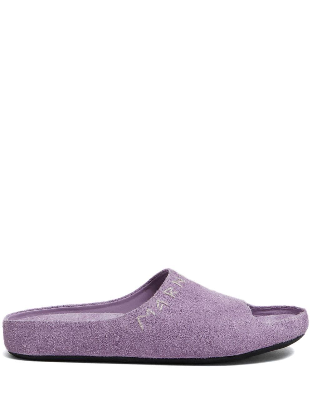 Marni o1w1db11125 Fusslide Suede Sandals in Purple Size US 9 / EU 42 - 4 Thumbnail