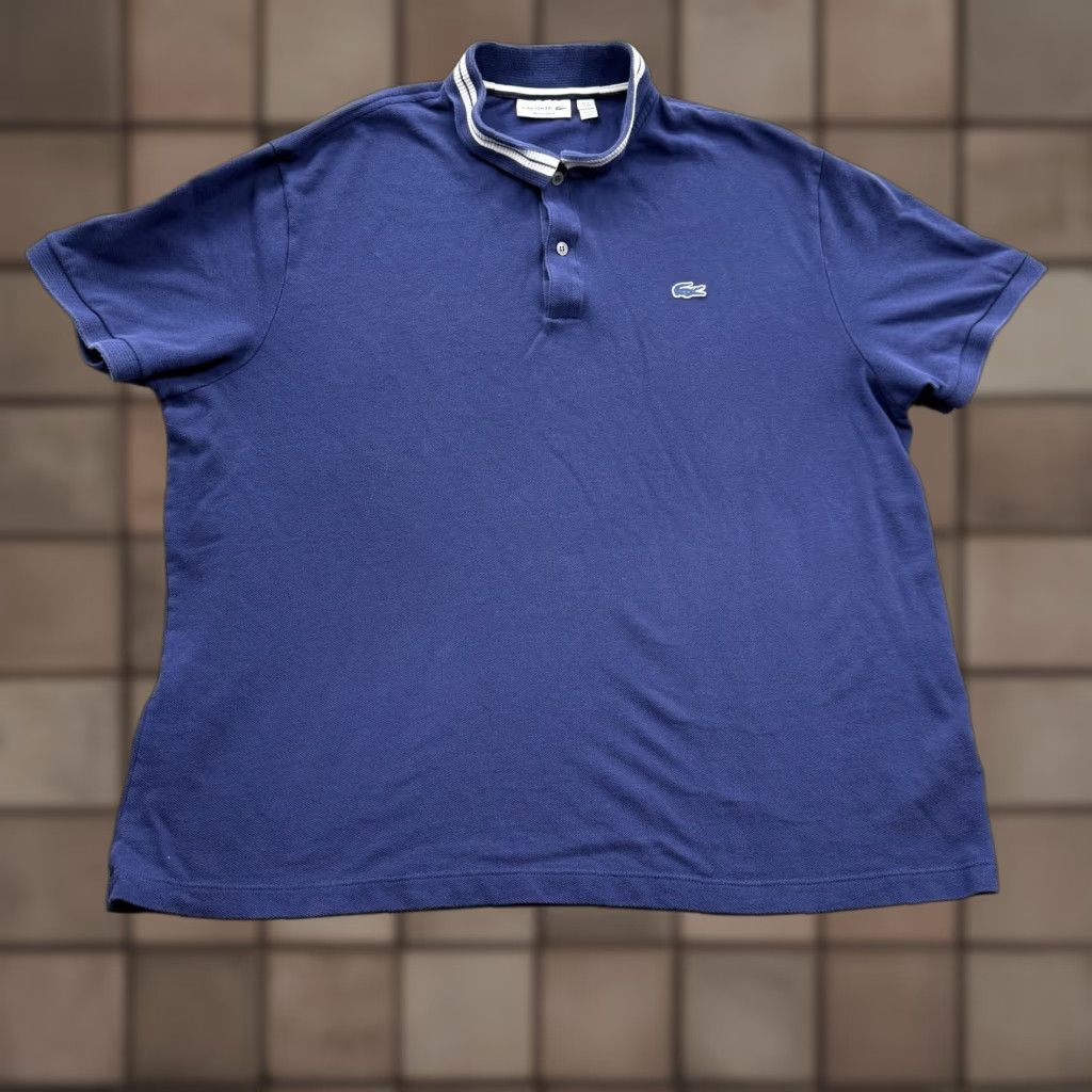 Lacoste Lacoste Polo Shirt Mens 4XL Blue Regular Fit Cotton Band Collar Logo Casual Size US XXL / EU 58 / 5 - 1 Thumbnail