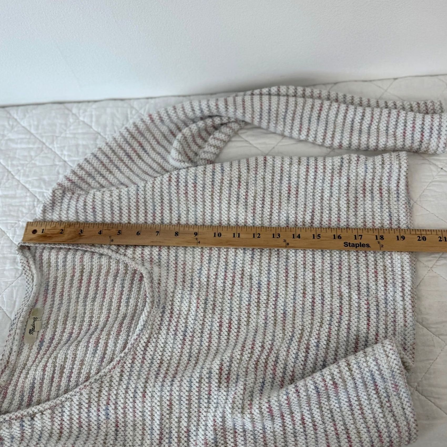 Madewell Madewell Womens Scoop Neck Pullover Sweater Knit Top XL Space-Dye Stripe Multicolor Size XL / US 12-14 / IT 48-50 - 7 Thumbnail