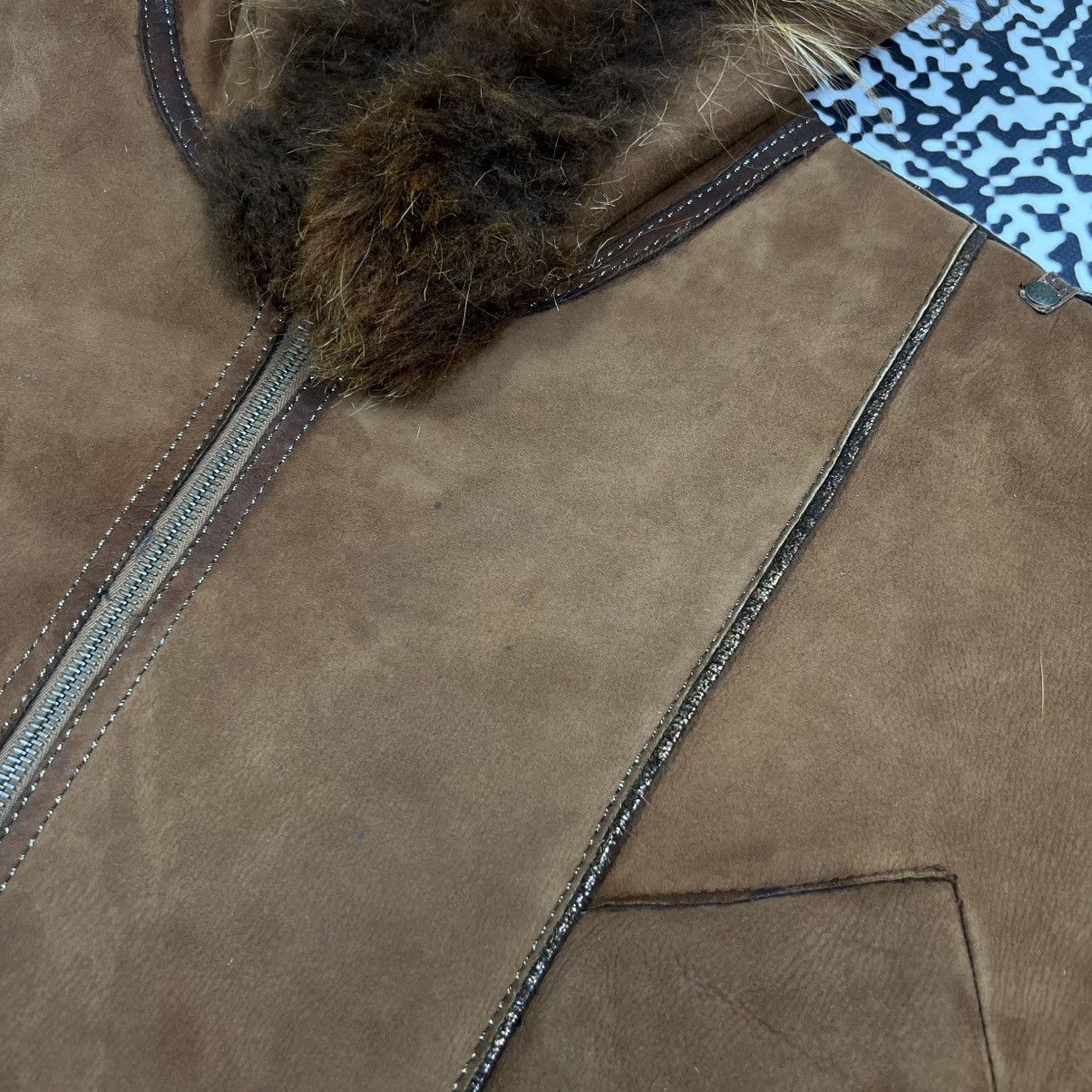 Vintage Vintage 00s Stella Rossa Leather Fur Sheepskin Coat Jacket Size M / US 6-8 / IT 42-44 - 16 Thumbnail